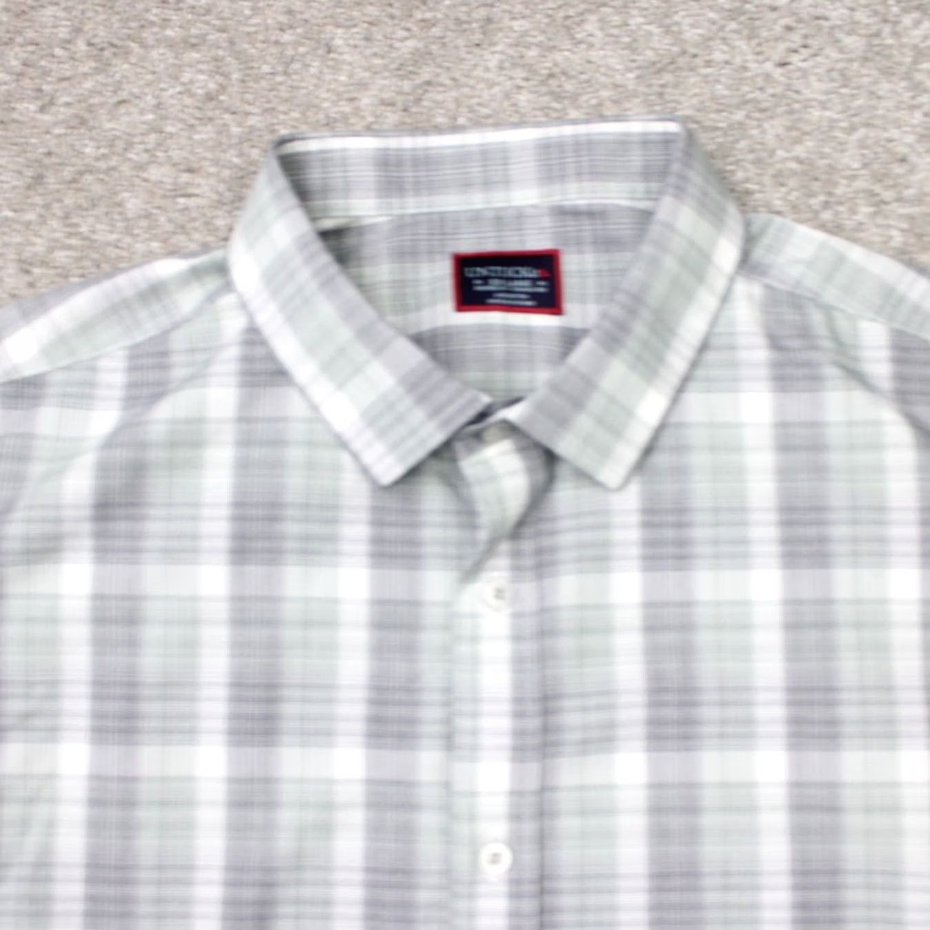 UNTUCKit UNTUCKit Shirt Men 2XL Gray/Blue Collared Button-Up Long Sleeve Cotton Linen Check Regular Fits Mens Size US XXL / EU 58 / 5 - 4 Thumbnail
