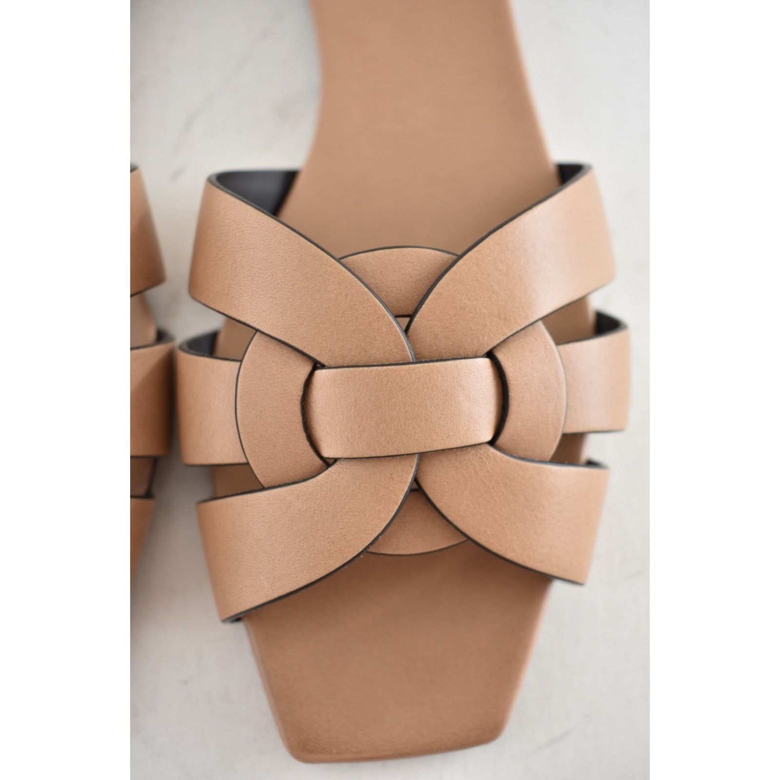 Yves Saint Laurent Saint Laurent YSL Tribute Nu Pieds 05 Corda Beige Leather Size US 9.5 / IT 39.5 - 8 Thumbnail