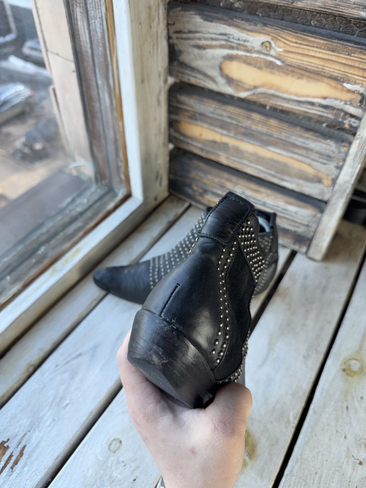 Anine Bing Anine Bing 00s Studded Western Leather Boots Made USA Size US 6.5 / IT 36.5 - 3 Thumbnail