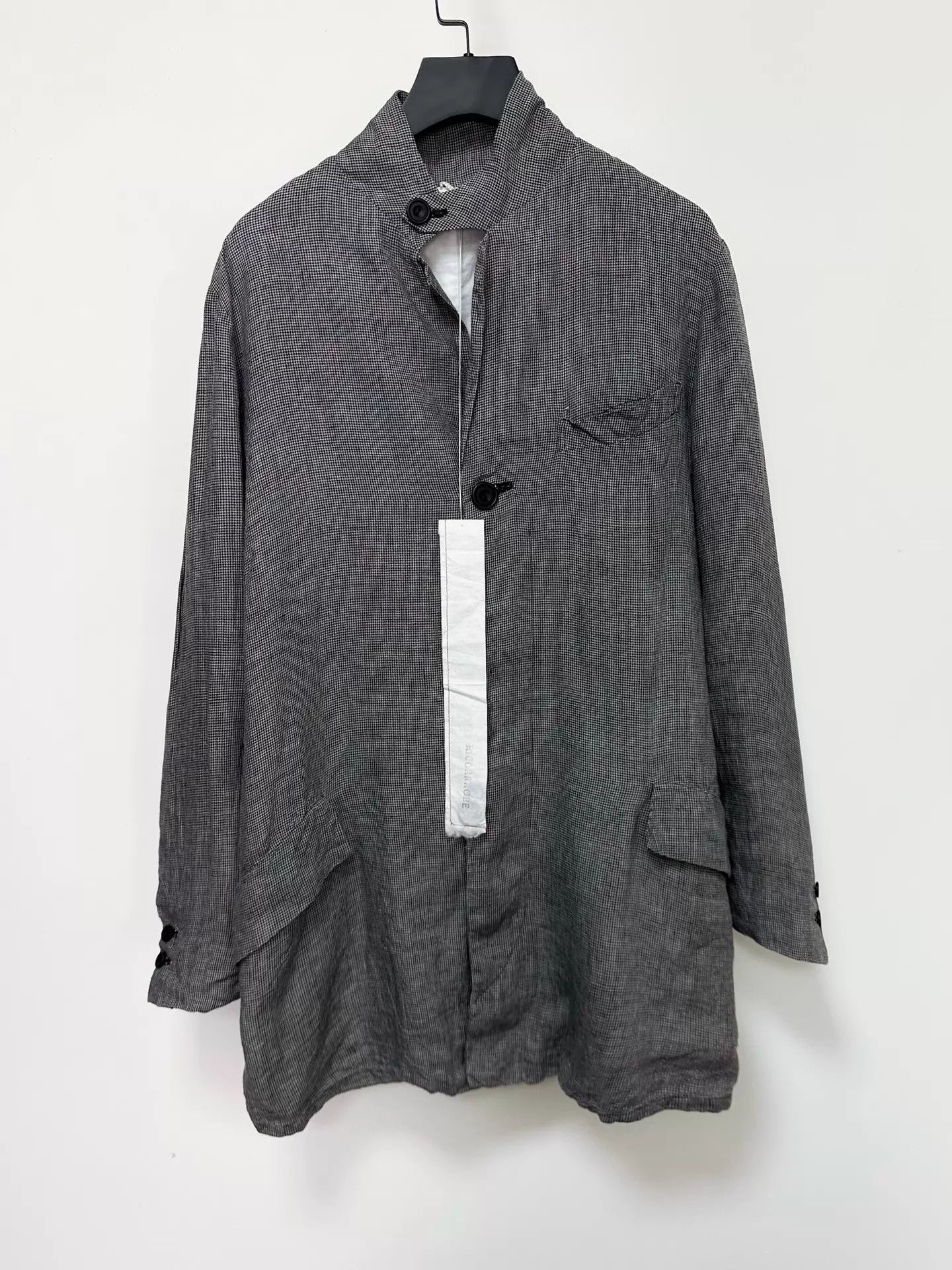 Other Ricorrrobe Finch Pattern Linen Coat Charcoal Gray Size US S / EU 44-46 / 1 - 2 Thumbnail