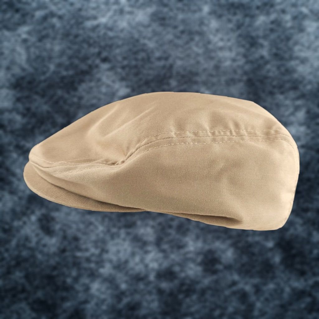 Vintage VINTAGE The Cap Flat Cap Mens One Size Beige 90s Ivy Hat Plaid Lining Size ONE SIZE - 1 Thumbnail