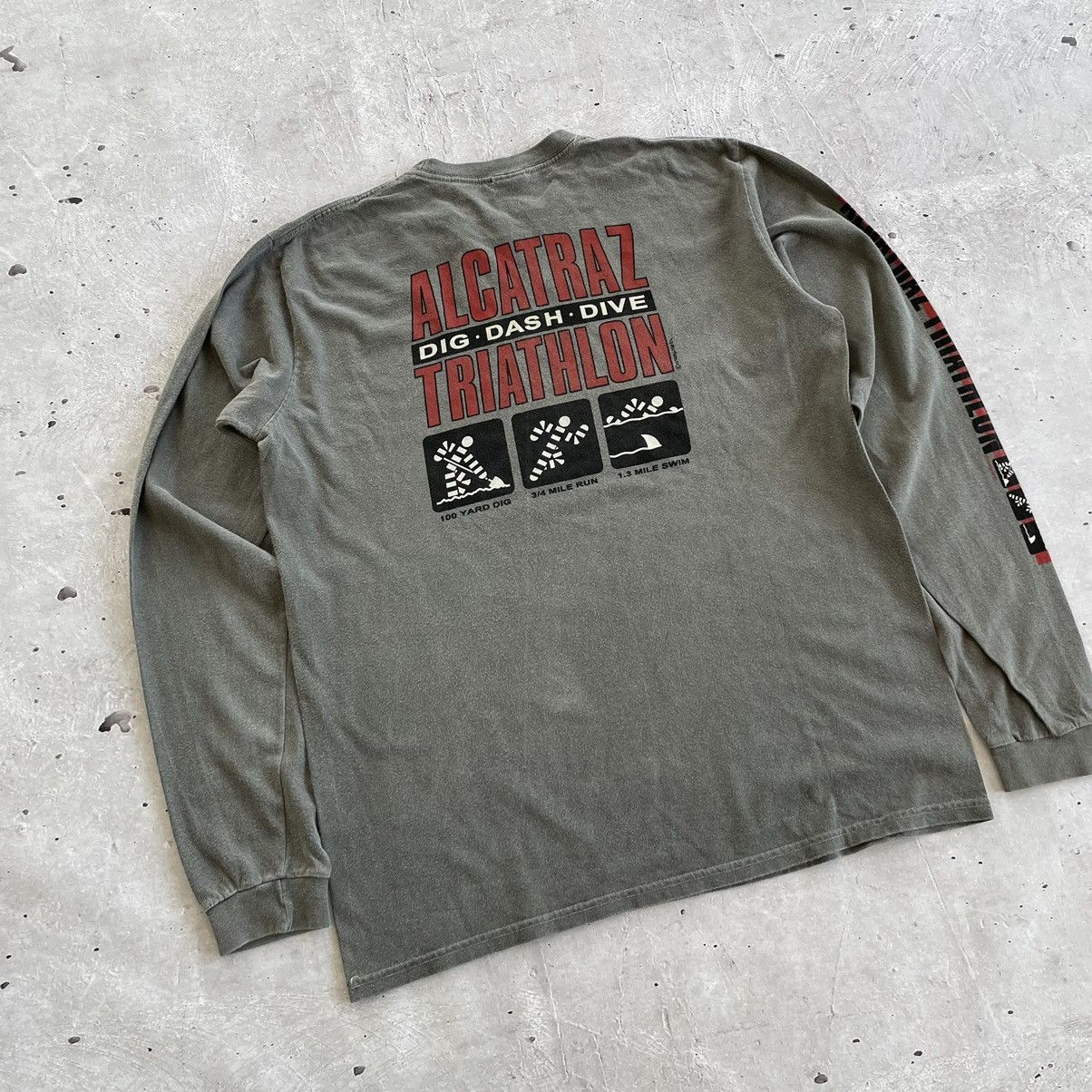 Other × Vintage Alcatraz San Francisco Triathlon Vintage Longsleeve T-Shirt Size US S / EU 44-46 / 1 - 2 Thumbnail