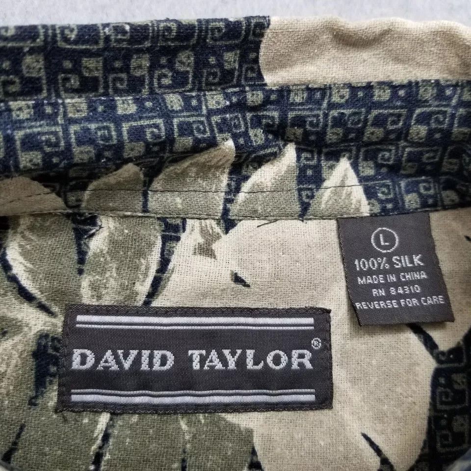 David Taylor David Taylor Shirt Mens Large Floral Hawaiian Button Up Silk Size US L / EU 52-54 / 3 - 6 Thumbnail