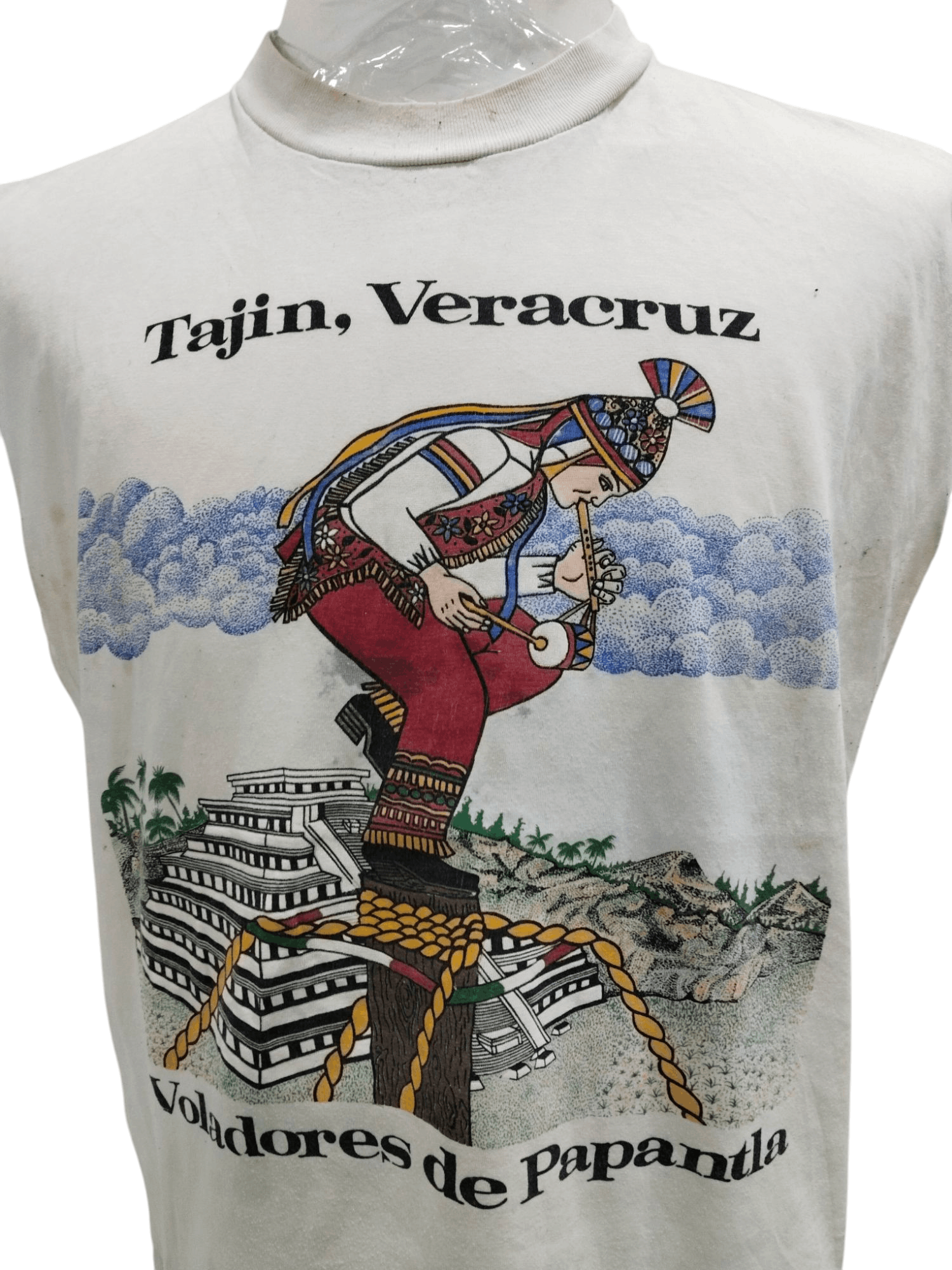 Tanino Crisci × Traditional Weatherwear × Vintage Vintage 90s Tajin Veracruz Tradisional Music Parody Tshirt Size US L / EU 52-54 / 3 - 2 Thumbnail