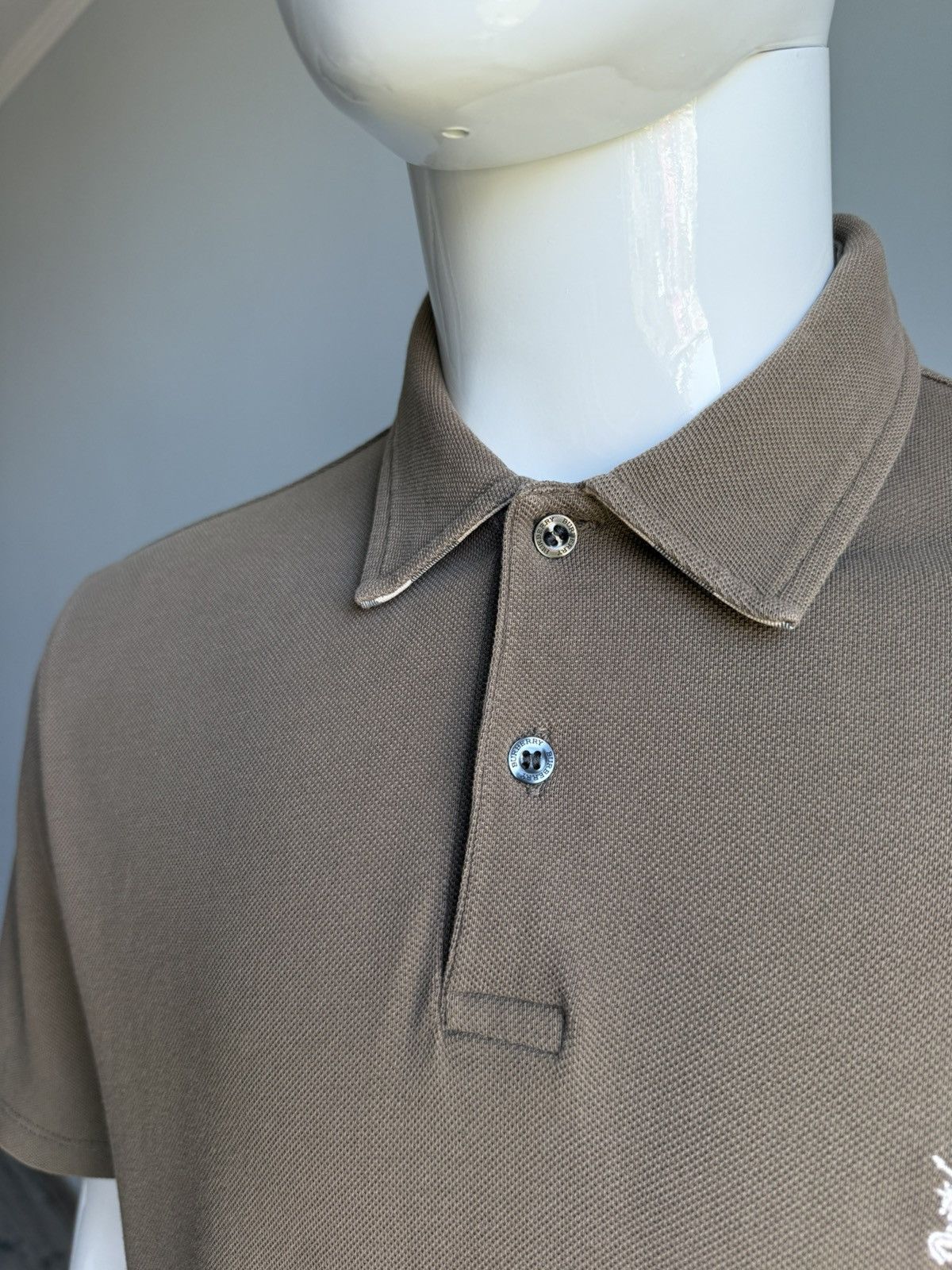 Burberry Burberry Brit Polos tee brown Nowa Check Size US XL / EU 56 / 4 - 8 Thumbnail