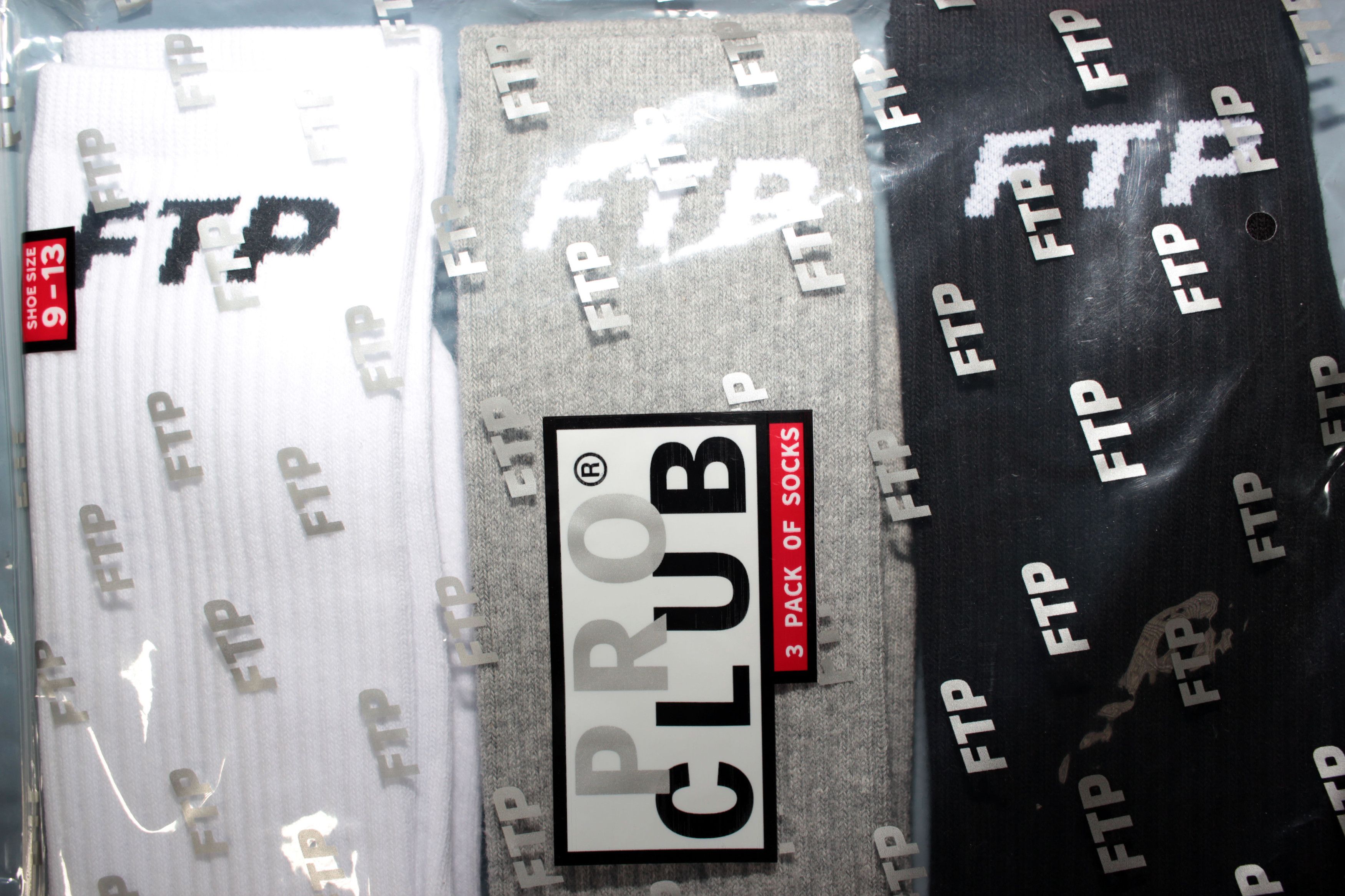Fuck The Population FTP / PRO CLUB - THREE PACK Socks (Size: 9-13) Size ONE SIZE - 3 Thumbnail