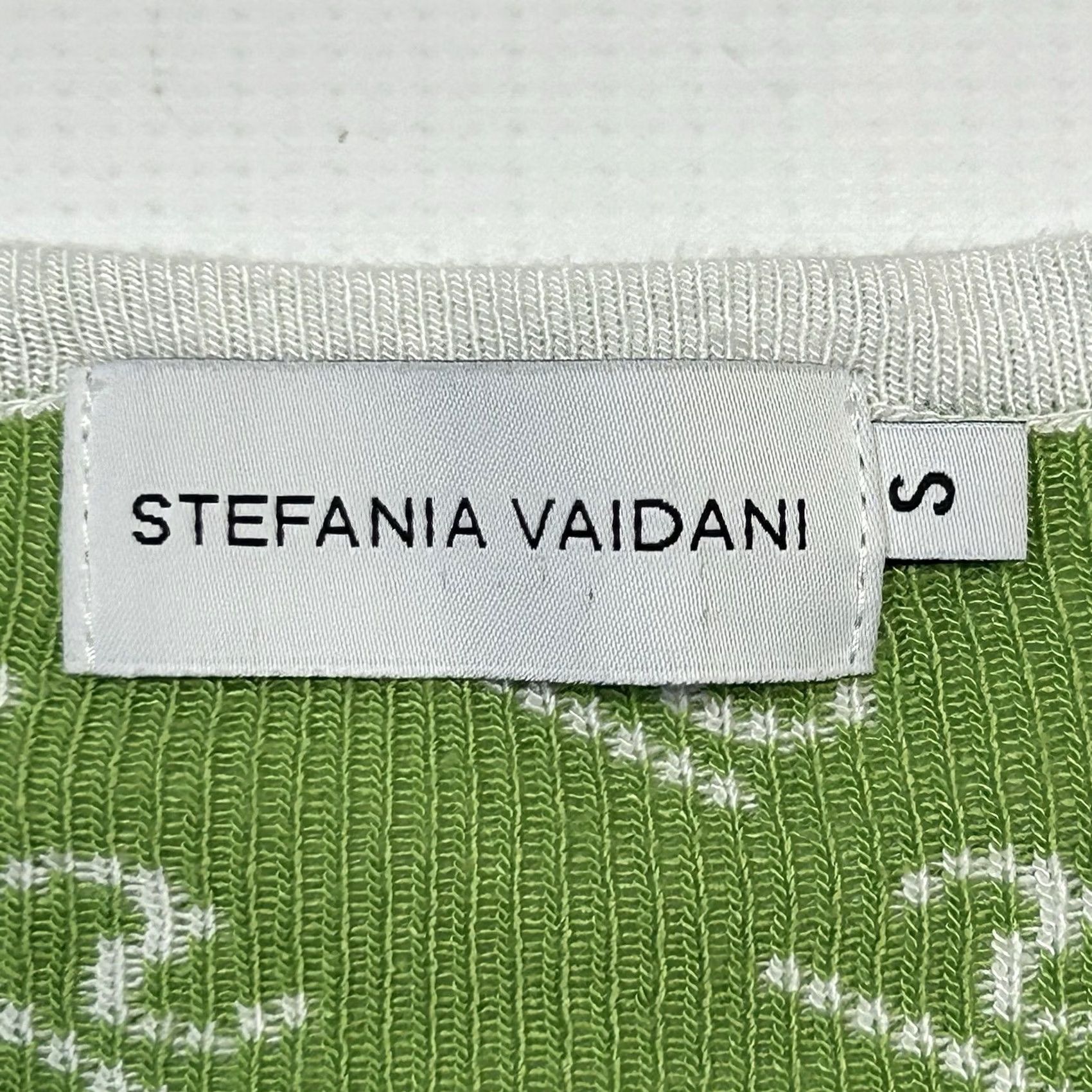 Vintage Stefania Vaidani Knit Sweater Women’s S All Over Print Logo Monogram Green Size S / US 4 / IT 40 - 4 Thumbnail