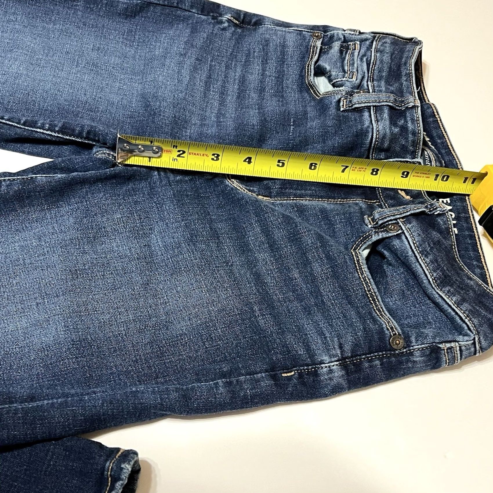American Eagle Outfitters American Eagle Outfitters Jeans Womens 0 24x31 Blue Mid Rise Stretch 5-Pocket Denim Bootcut Skinny Kick Regular Inseam 31 Size 25" / US 0 / IT 36 - 4 Thumbnail