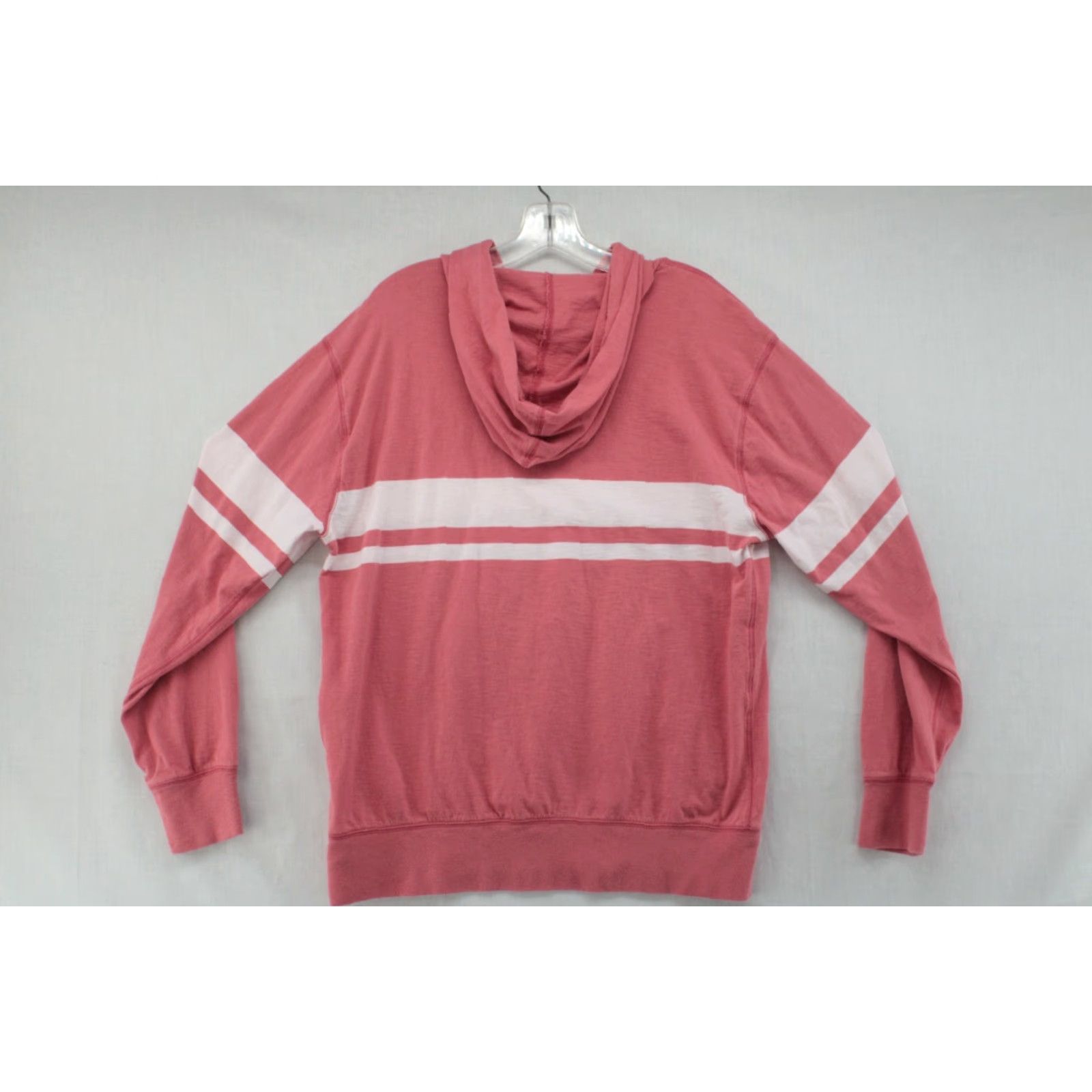 J.Crew J Crew Hoodie Women's Large Red and White Striped Pullover Knit Top Beachie Size L / US 10 / IT 46 - 3 Thumbnail