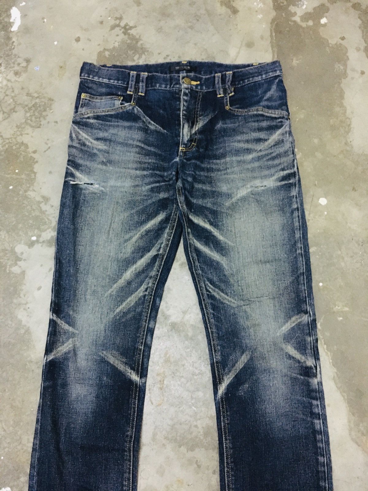 Michel Klein Michel Klein Homme Distressed Jeans (15) Size US 34 / EU 50 - 4 Thumbnail
