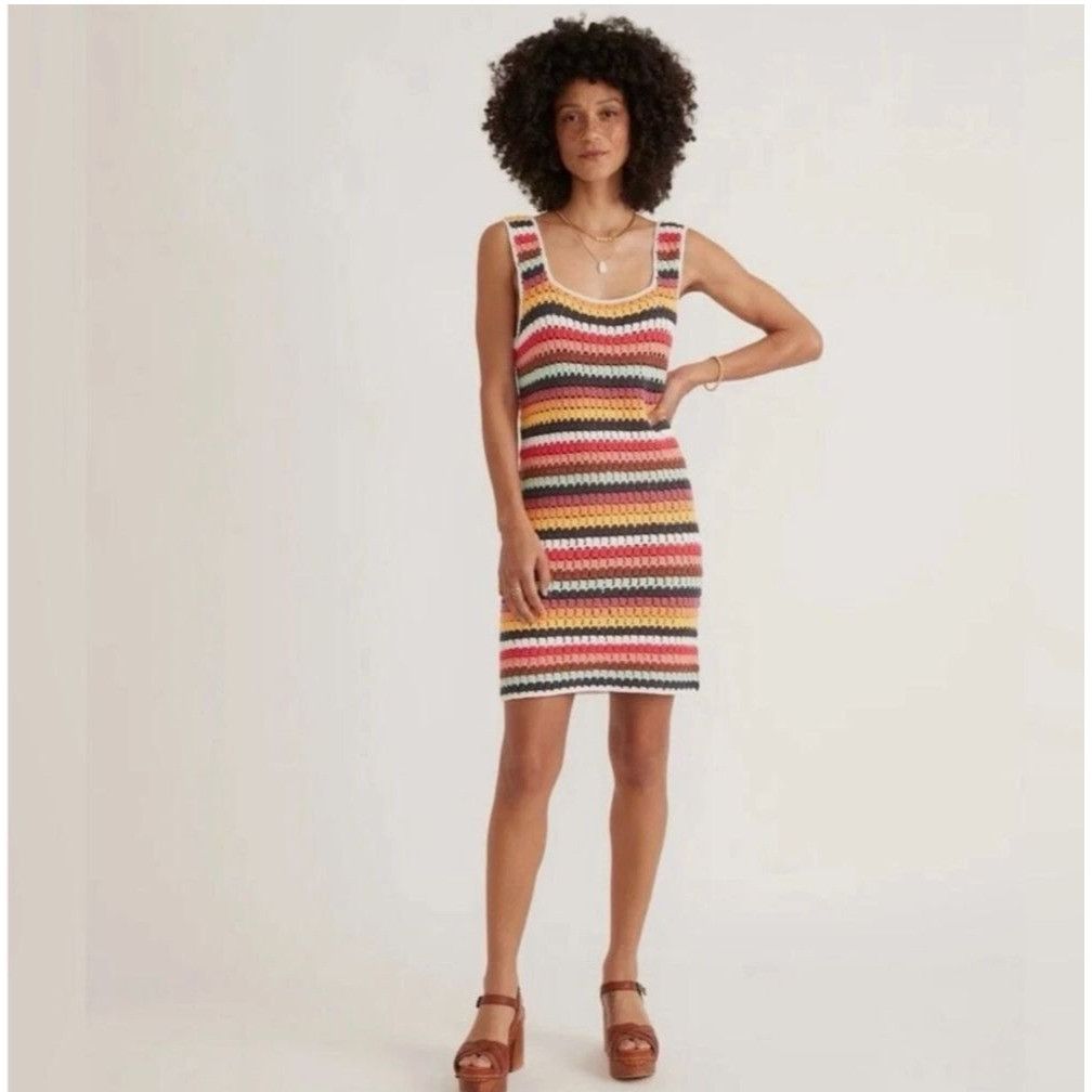 Marine Layer NWT Marine Layer Fiona Crochet Dress Multi Stripe M Hard to Size M / US 6-8 / IT 42-44 - 11 Thumbnail