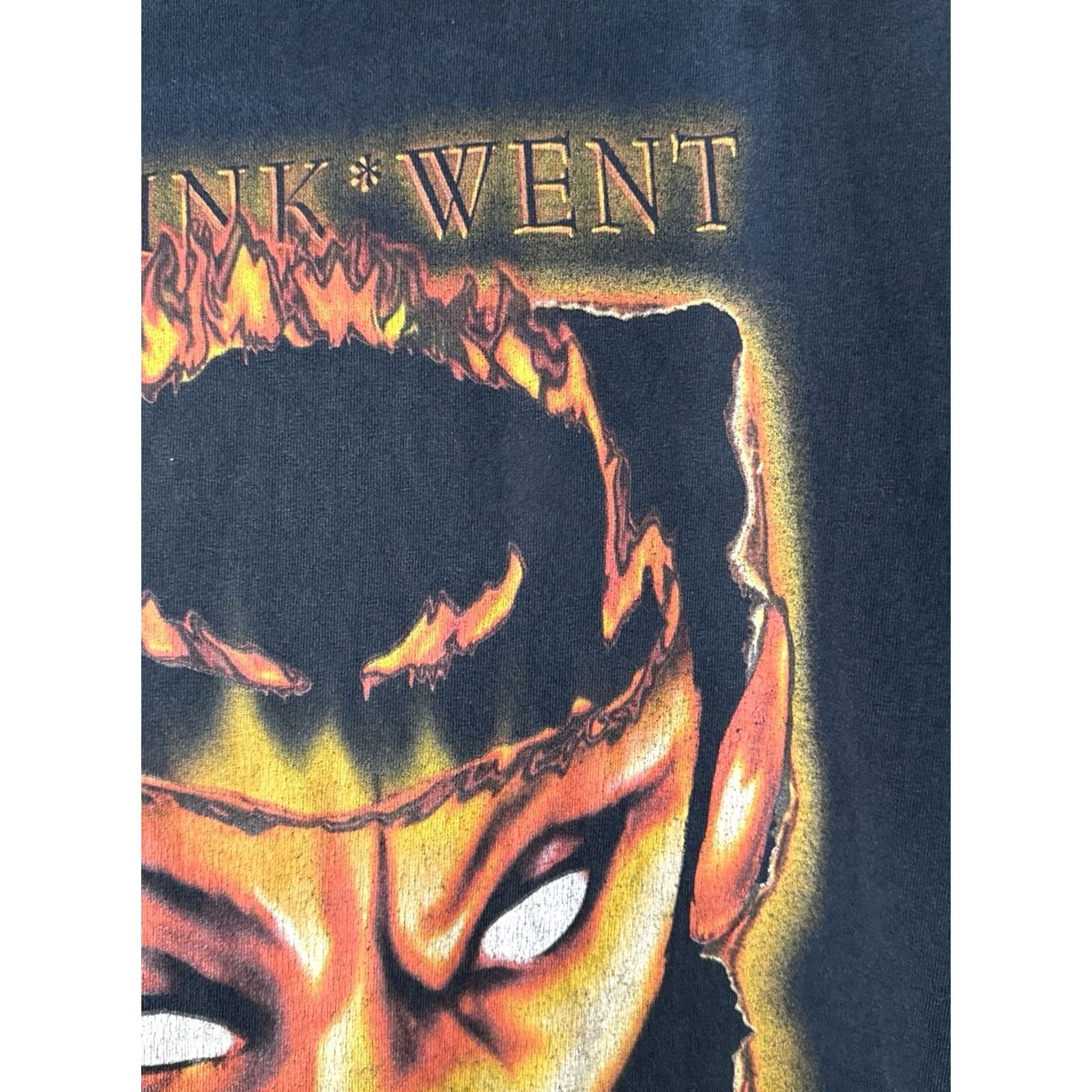 Vintage VINTAGE Da Link Went T-Shirt Hip Hop Streetwear Rap Tee XXL Black Faded 90s Mens Size US XXL / EU 58 / 5 - 3 Thumbnail