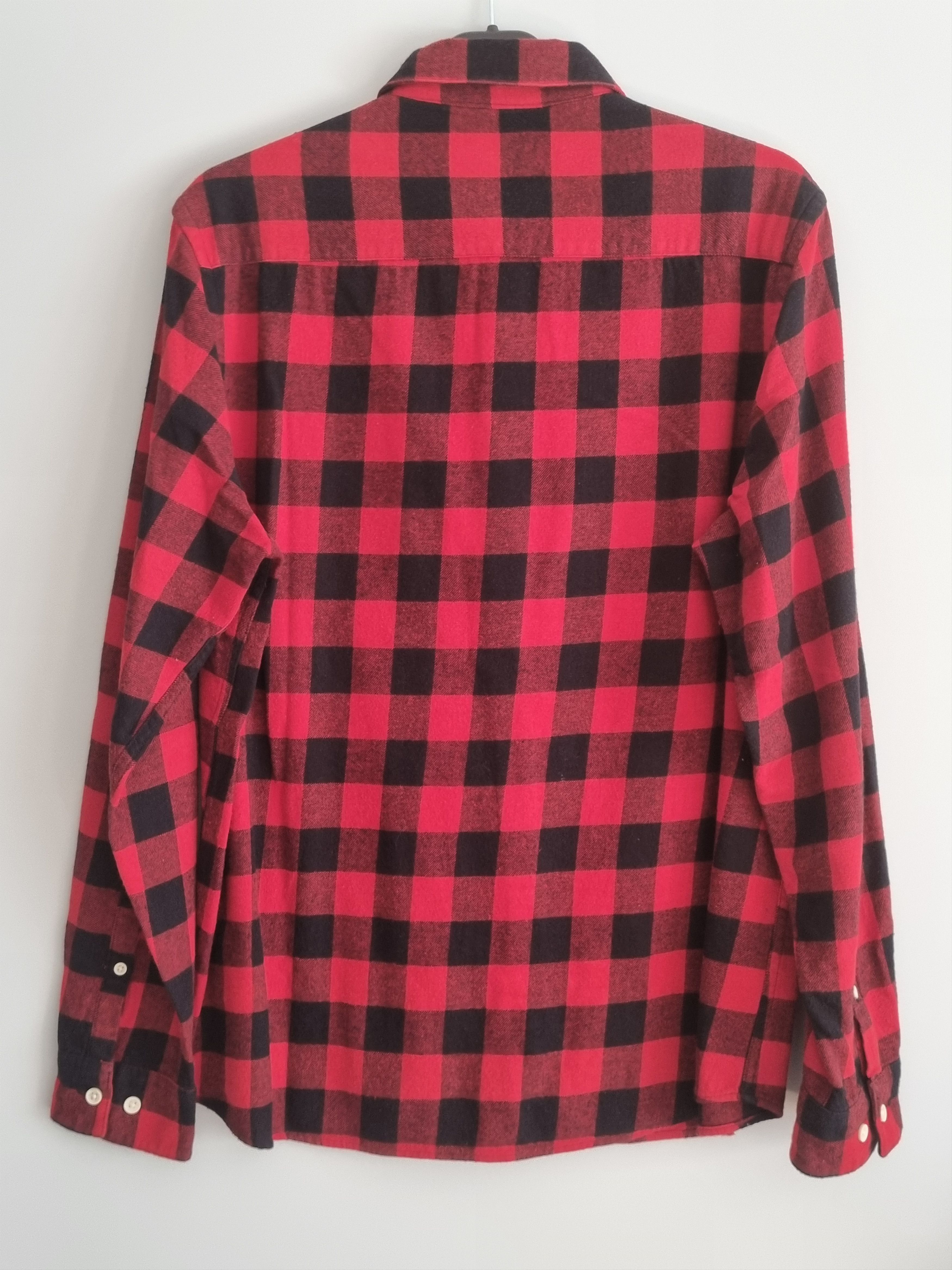 red buffalo check brushed shirt