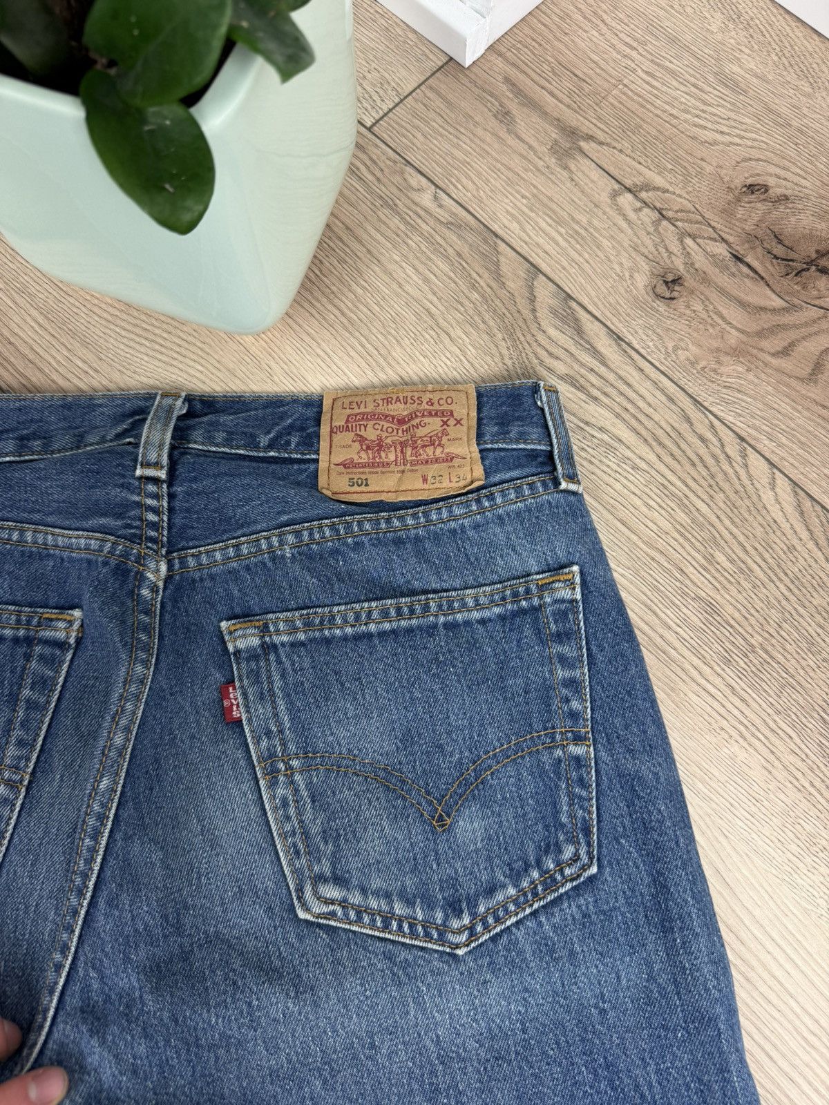 Vintage Levis 501 Faded Original Fit USA Denim Jeans Size US 32 / EU 48 - 9 Thumbnail