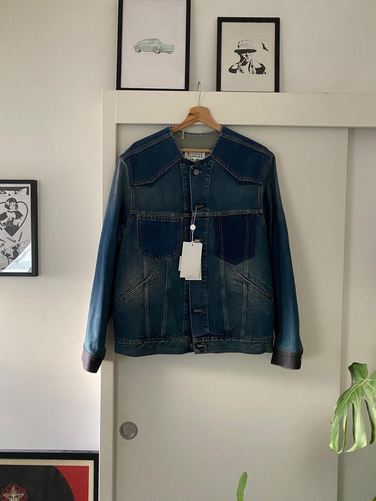 Maison Margiela Margiela 10 raw cut collar patchwork denim jacket Size M / US 6-8 / IT 42-44 - 1 Thumbnail