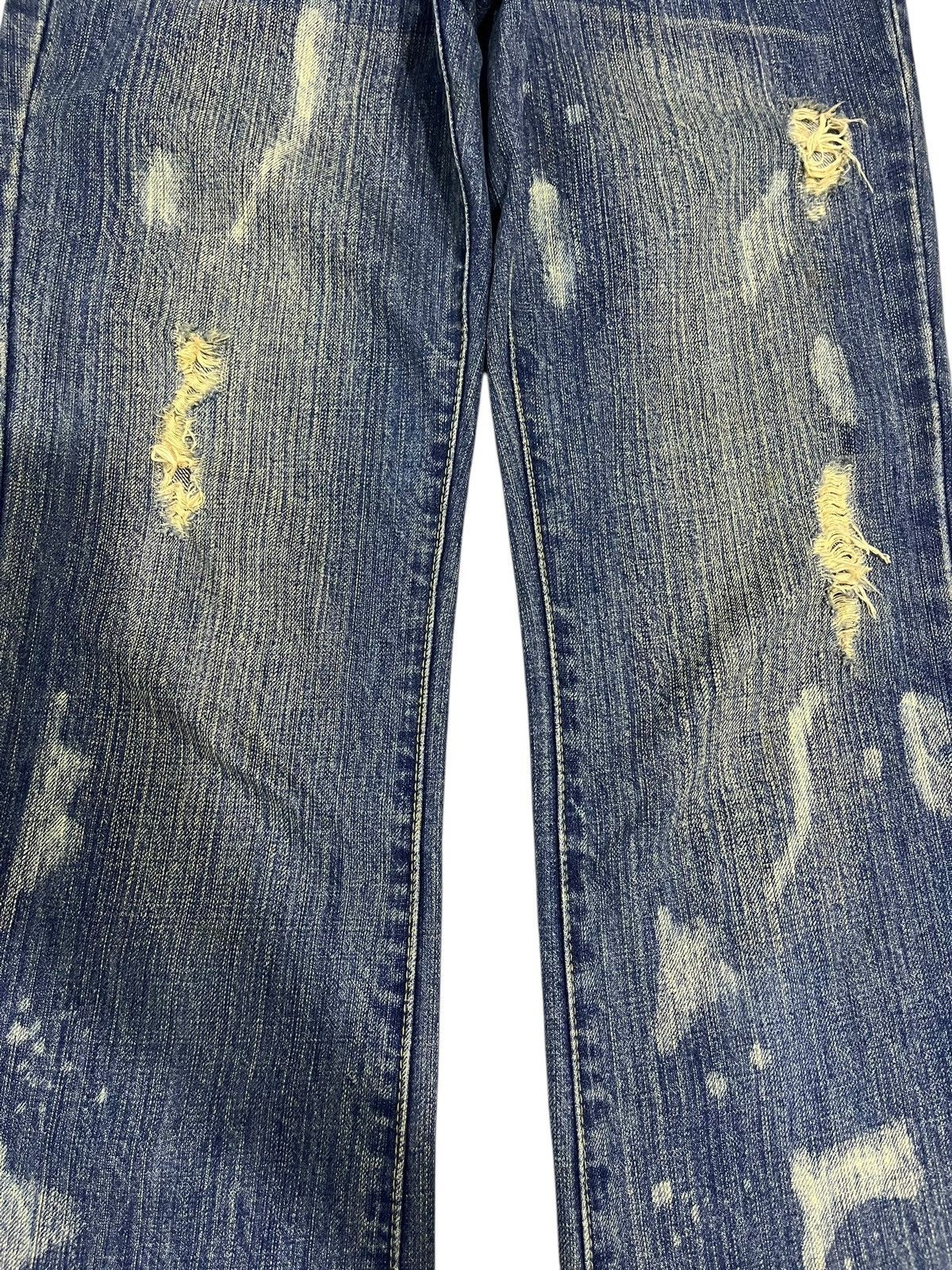 If Six Was Nine × Japanese Brand × Le Grande Bleu (L.G.B.) FLARE💥 Y2K JAPANESE BRAND RUSTY WASHED BLUE JEANS Size 29" - 3 Thumbnail