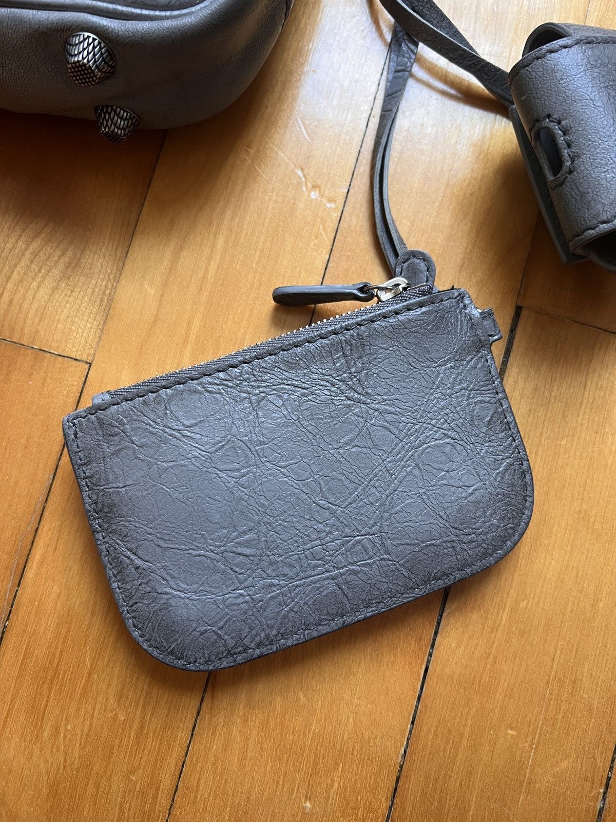 Balenciaga Le Cagole Embellished Textured-Leather Messenger Bag Size ONE SIZE - 8 Thumbnail