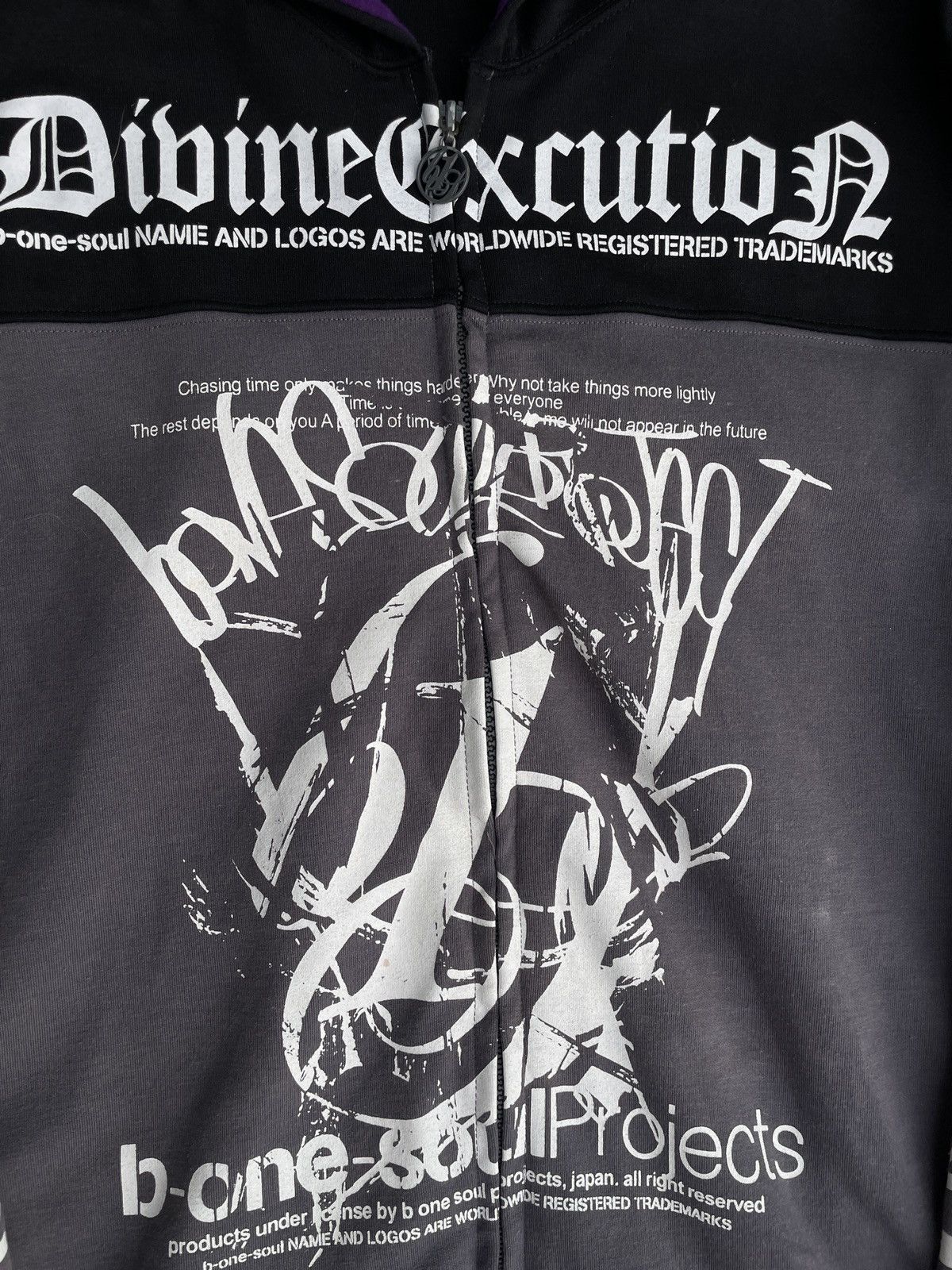 If Six Was Nine 2000s Japanese archive Vkei Poem Zip-Up Hoodie Gyaruo Y2K Size US M / EU 48-50 / 2 - 7 Thumbnail