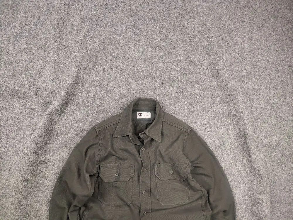 Tellason Vintage Tellason Drab Flap Long Sleeve Button Work Shirt USA Size US S / EU 44-46 / 1 - 1 Thumbnail