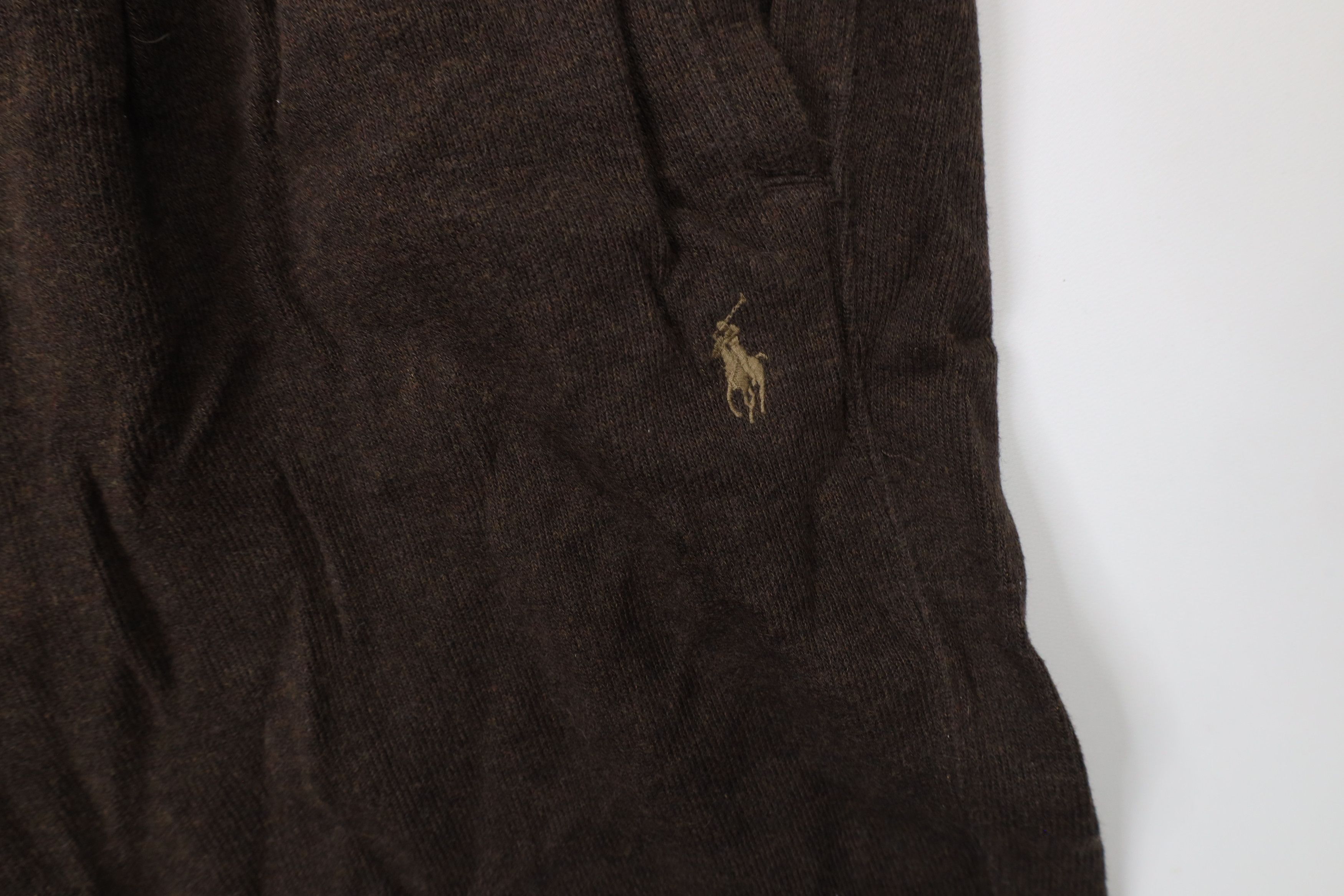Ralph Lauren × Vintage Vintage Ralph Lauren Ribbed Knit Wide Leg Sweatpants Brown Size US 36 / EU 52 - 6 Thumbnail