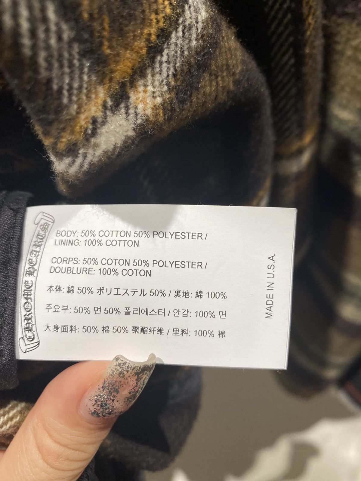 Chrome Hearts Chrome Hearts Black & Yellow Plaid Cropped Cargo Shirt Size S / US 4 / IT 40 - 5 Thumbnail