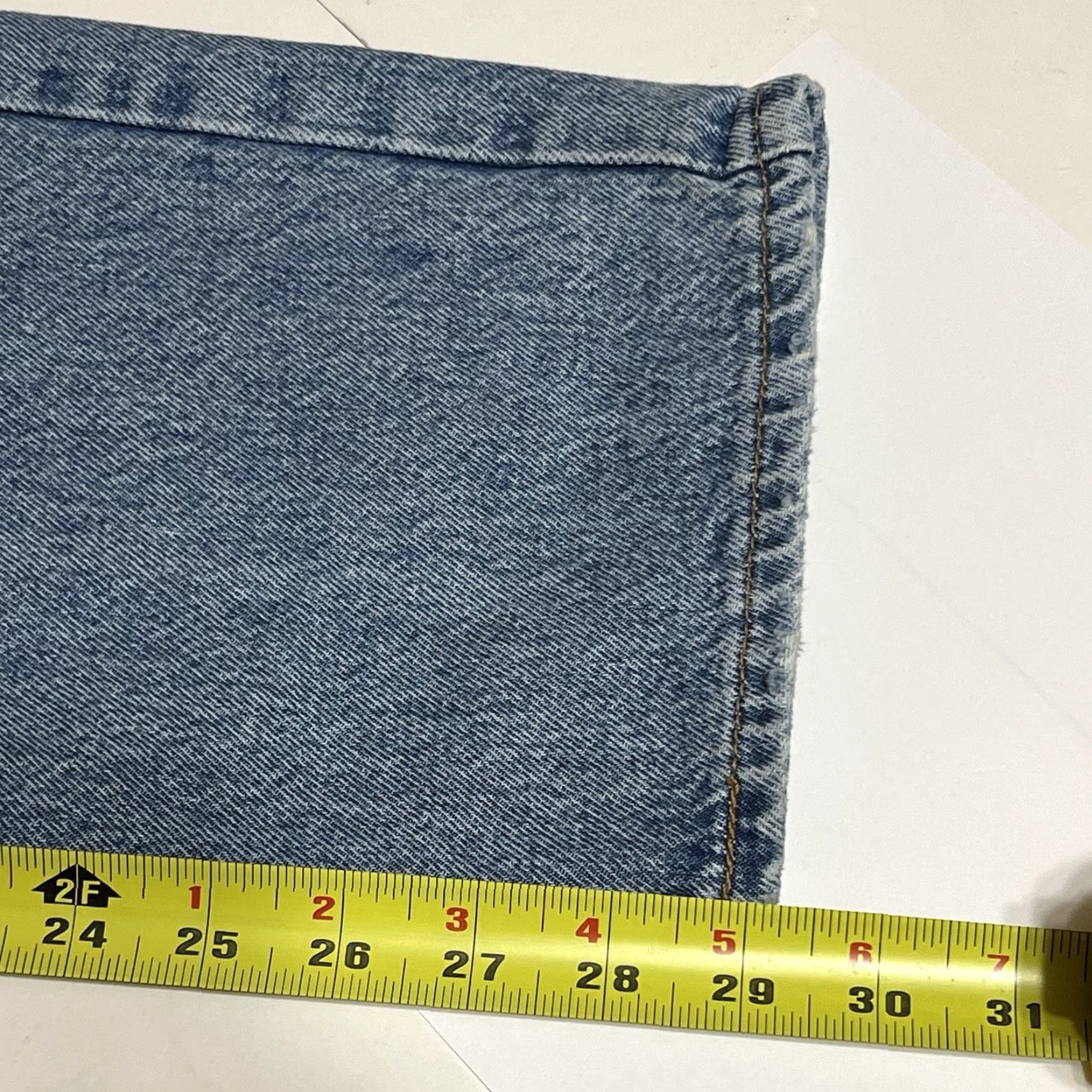 Levi's VINTAGE Levis 94 Baggy Jeans Women 26x29 24x31 Blue Denim Straight Leg Distressed Jeans Size 26" / US 2 / IT 38 - 6 Thumbnail