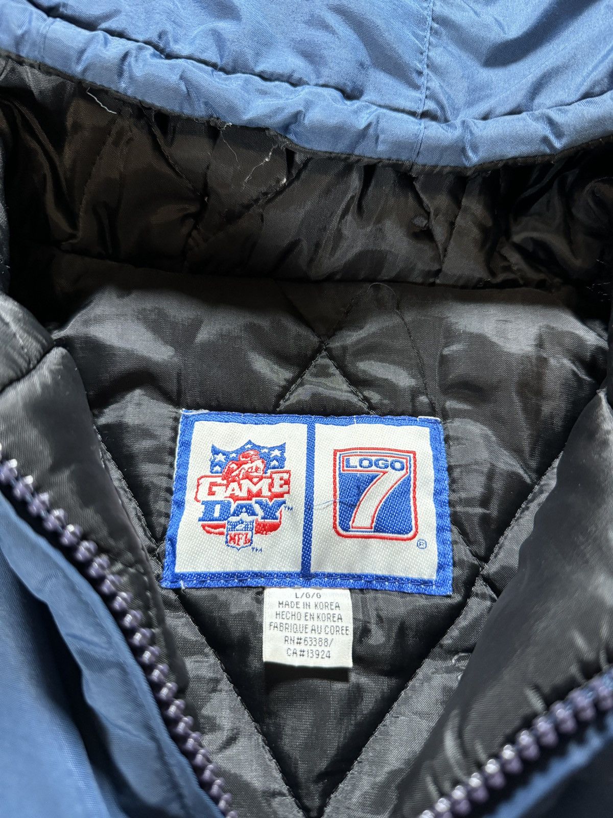 Logo 7 × Starter × Vintage Vintage 90s Dallas Cowboys STARTER Logo 7 NFL Puffer Jacket Size US L / EU 52-54 / 3 - 2 Thumbnail