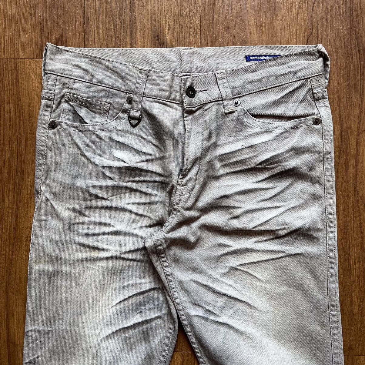 If Six Was Nine × Japanese Brand × semanticdesign Semantic Design Washed Gray Denim Pants Size US 33 - 4 Thumbnail