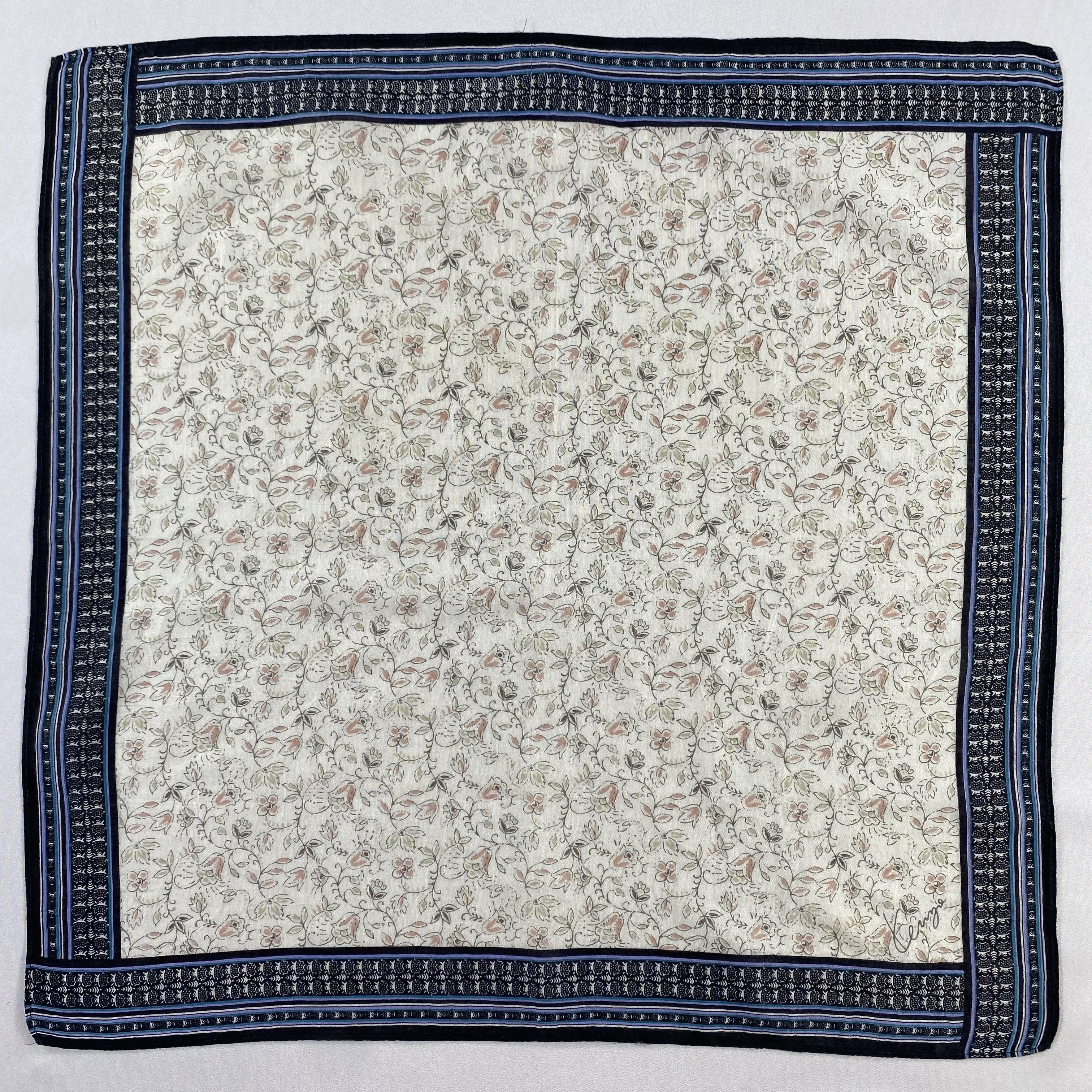 Kenzo × Vintage Kenzo Handkerchief / Neckerchief / Bandana-P1611 Size ONE SIZE - 1 Thumbnail