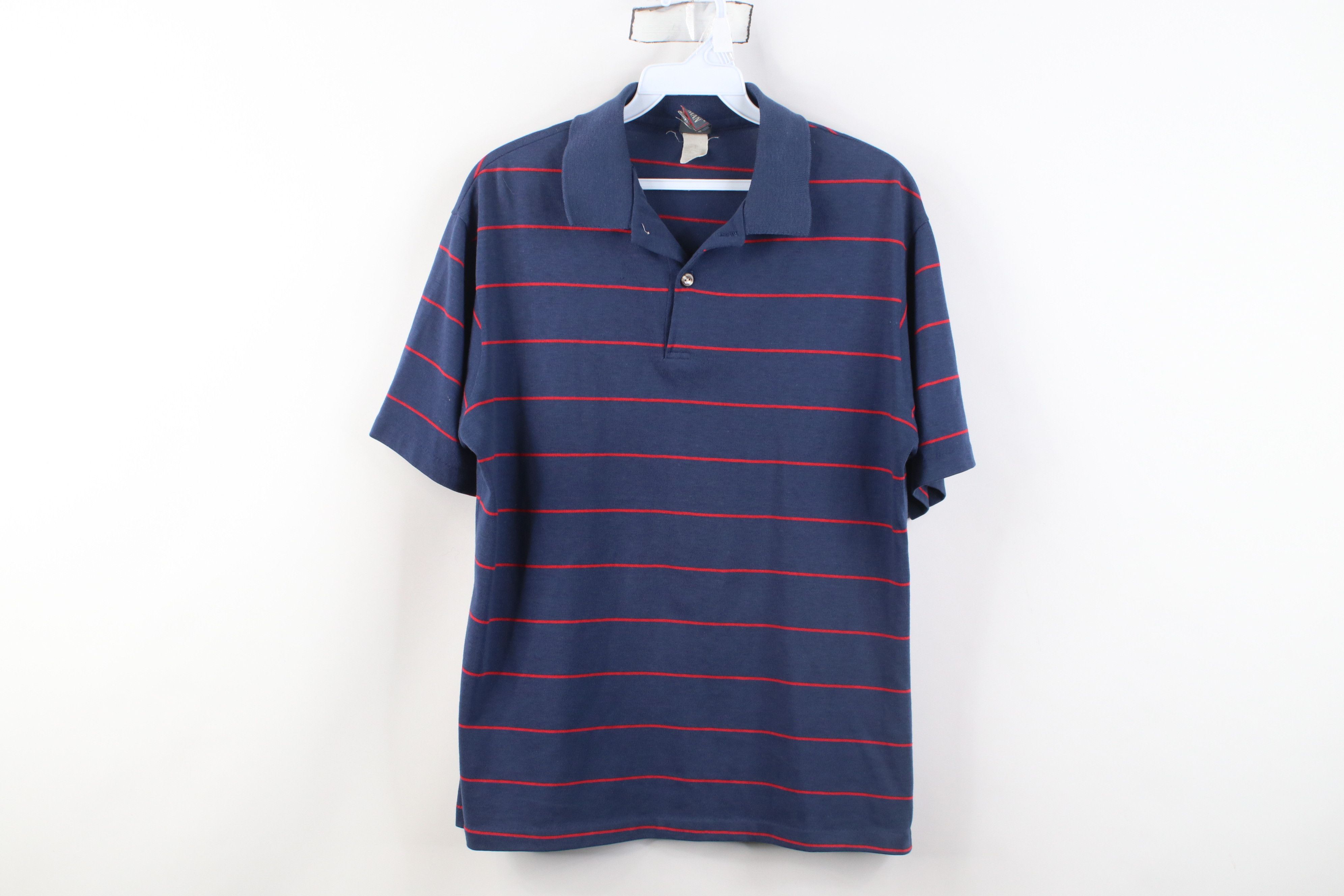 Vintage Vintage 70s Streetwear Striped Knit Collared Golf Polo Shirt Size US S / EU 44-46 / 1 - 1 Thumbnail