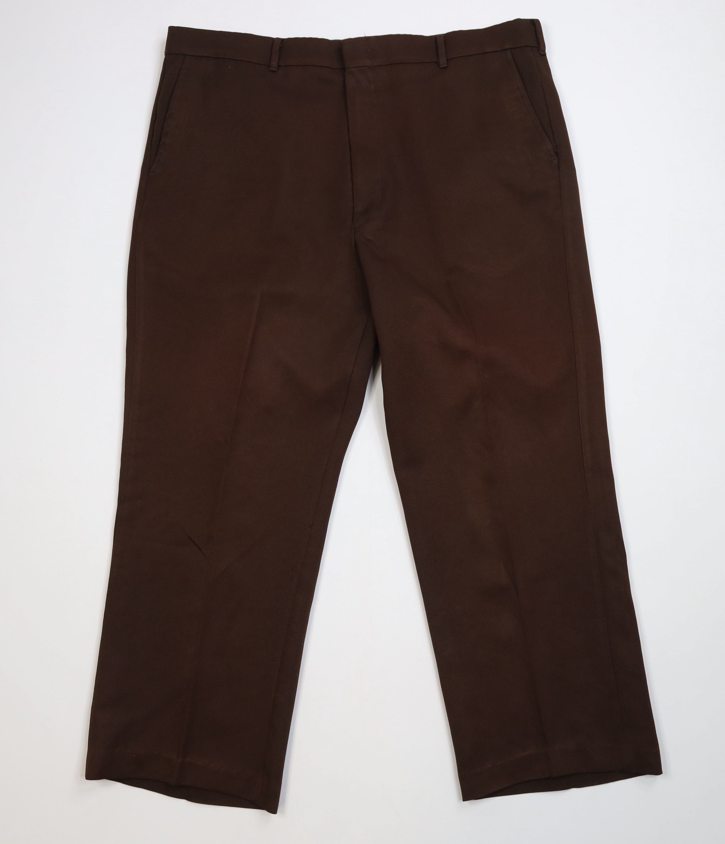 Vintage Vintage 70s Streetwear Flared Wide Leg Chino Pants Brown Size US 38 / EU 54 - 1 Thumbnail