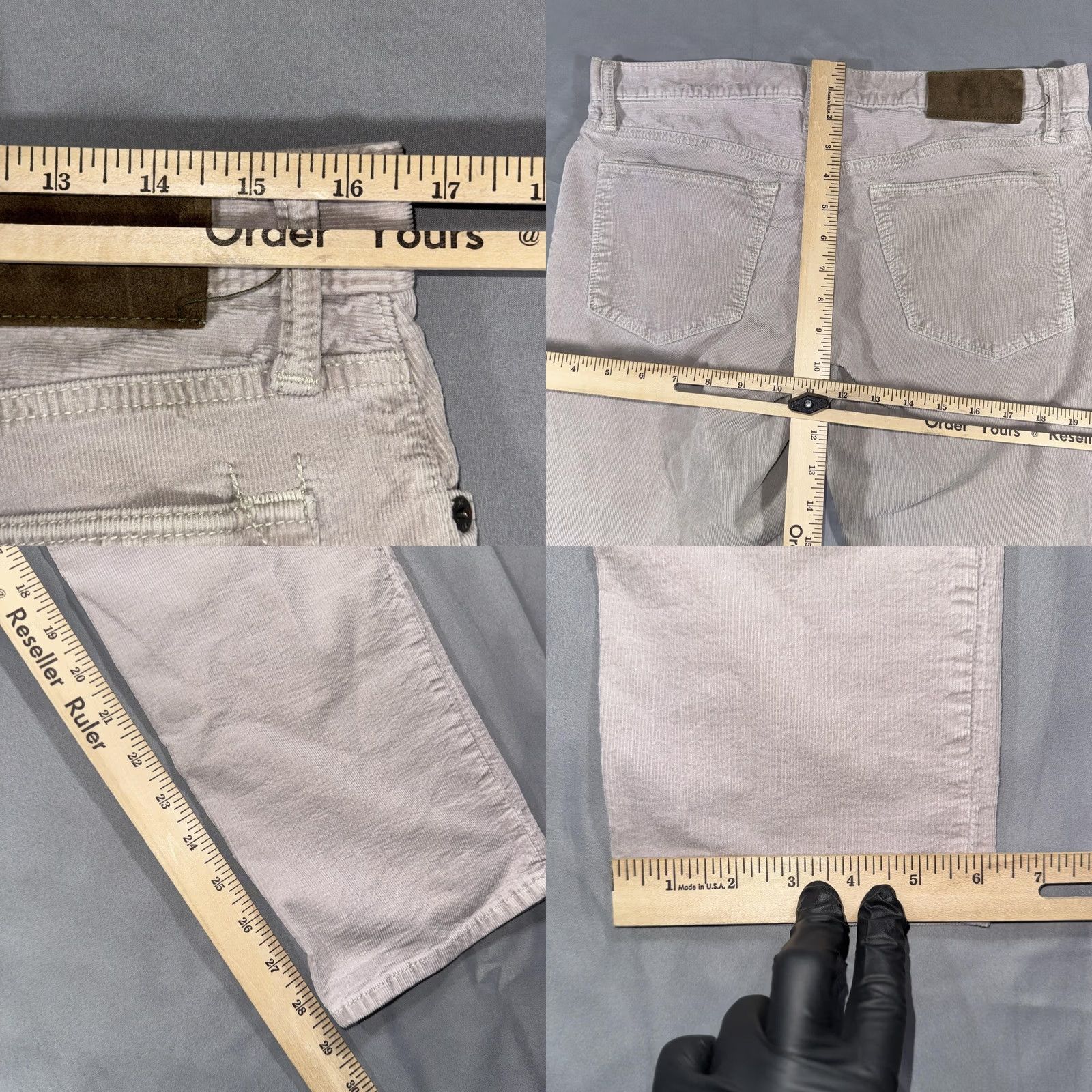 Todd Snyder Todd Snyder Pants Mens 32x32 Gray Slim Stretch Corduroy 5 Pocket Casual Italy Size US 32 / EU 48 - 8 Thumbnail