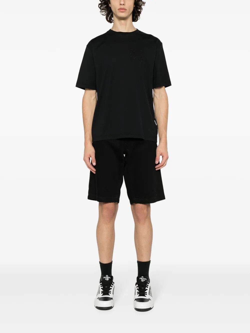 Palm Angels o1y0325 Logo Crewneck T-Shirt in Black Size US S / EU 44-46 / 1 - 5 Thumbnail