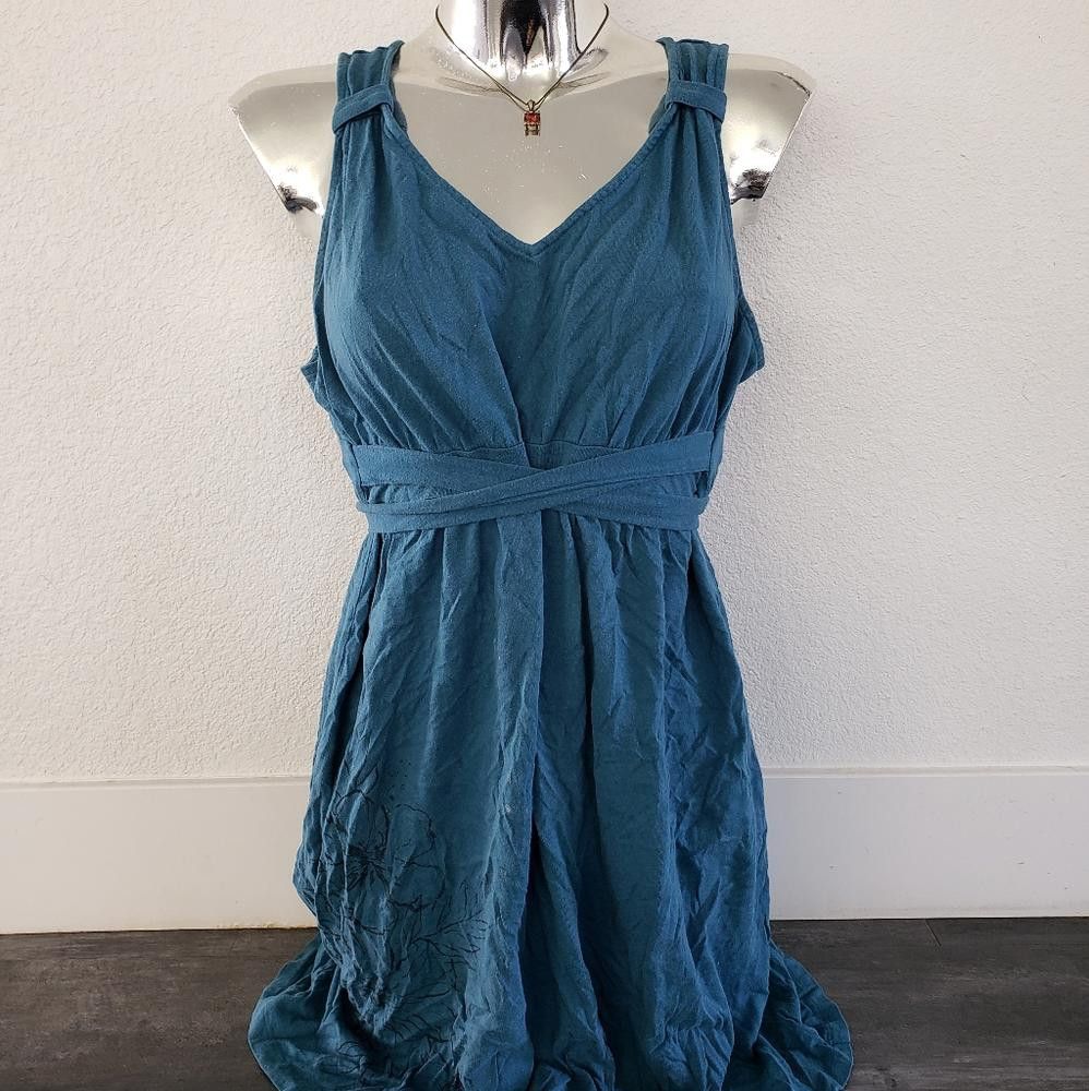 Sonoma Blue Black Floral Detailed Sonoma Flowy Midi Size L / US 10 / IT 46 - 1 Thumbnail