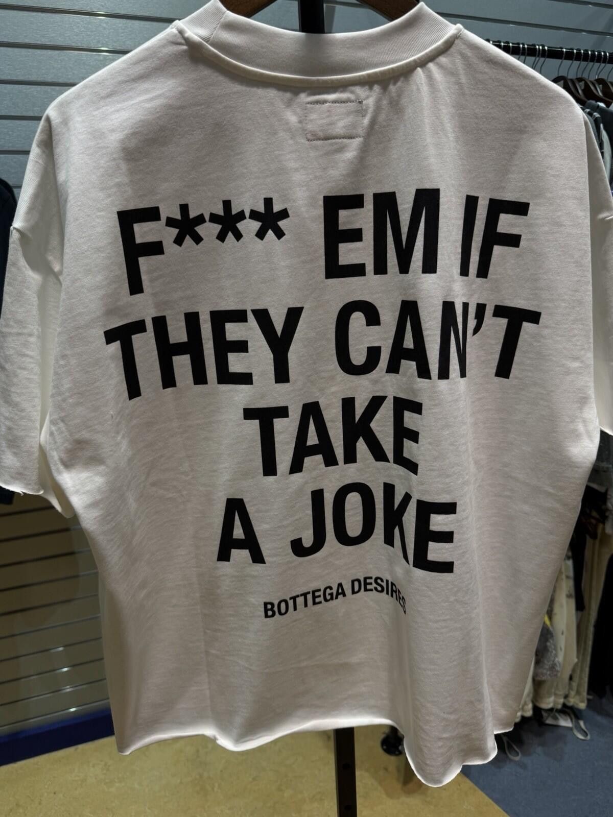 Bottega Desires Bottega Desires Tee T-Shirt F**k Joke (M) White Black Size US M / EU 48-50 / 2 - 6 Thumbnail