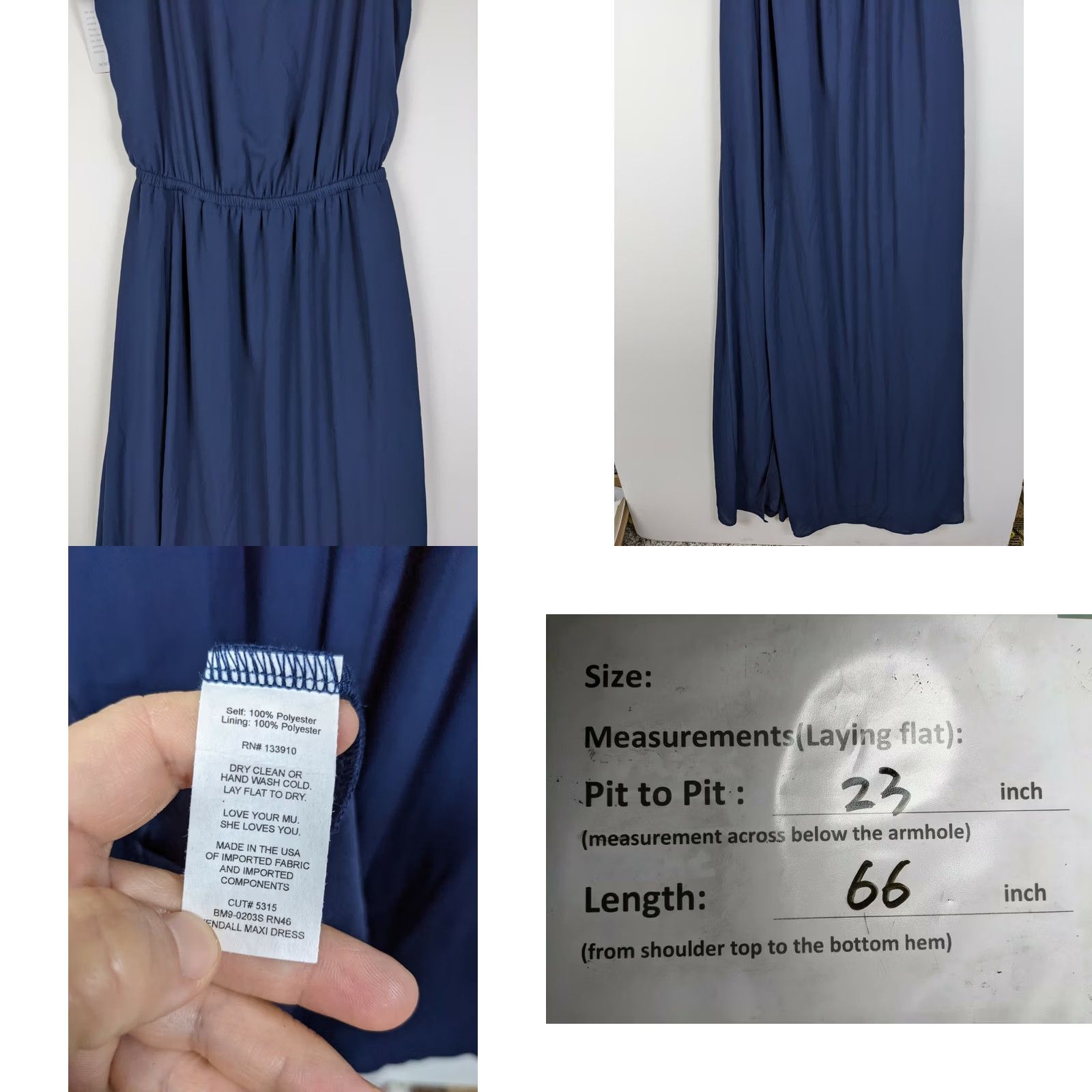 Show Me Your MuMu Show Me Your MuMu Maxi Dress Navy blue Sleeveless XL Womens Boho Style NWT Size XL / US 12-14 / IT 48-50 - 8 Thumbnail