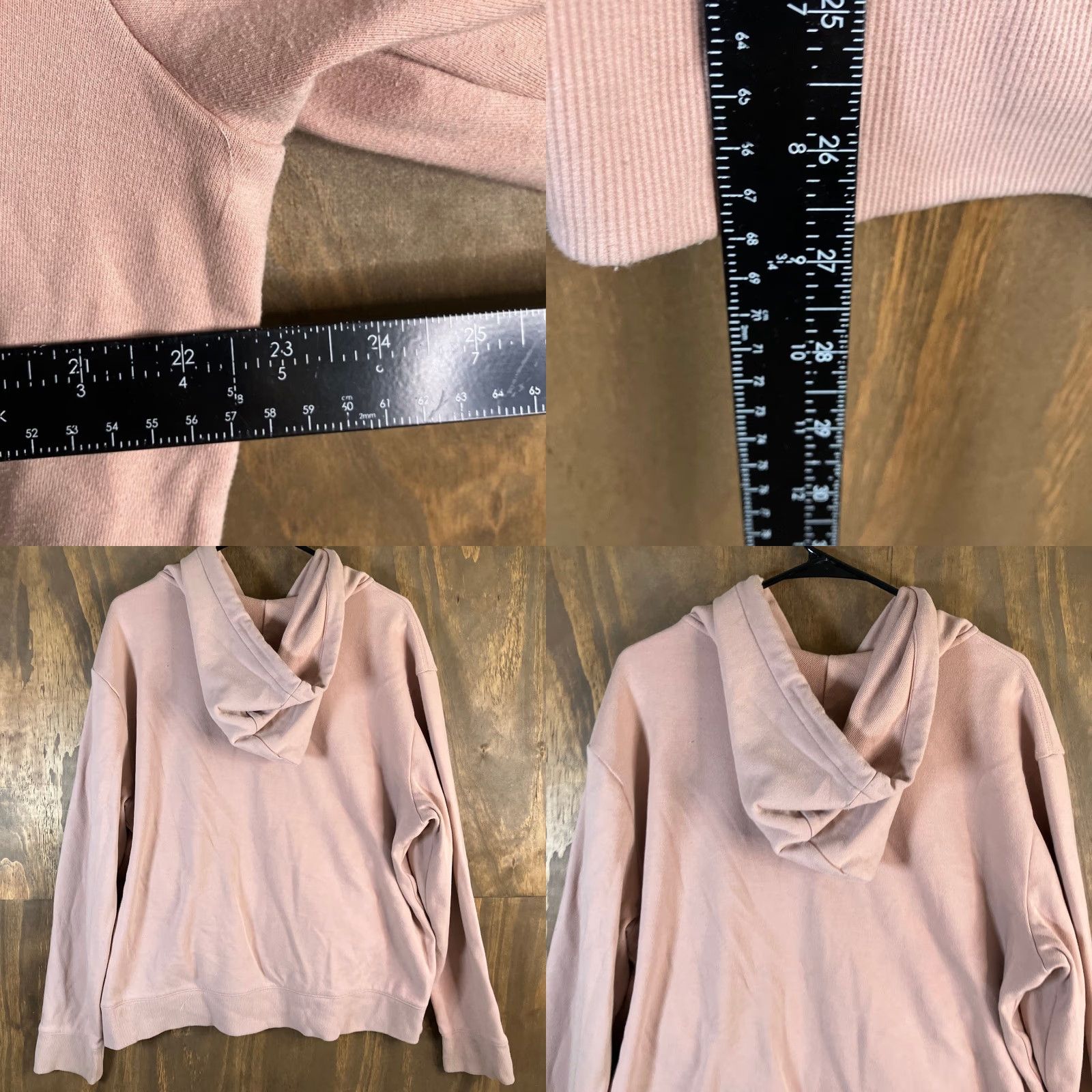 Vintage Express Womens Sweatshirt Light Pink Pullover 1/4 Zip Hoodie Large Stretch Size L / US 10 / IT 46 - 8 Thumbnail