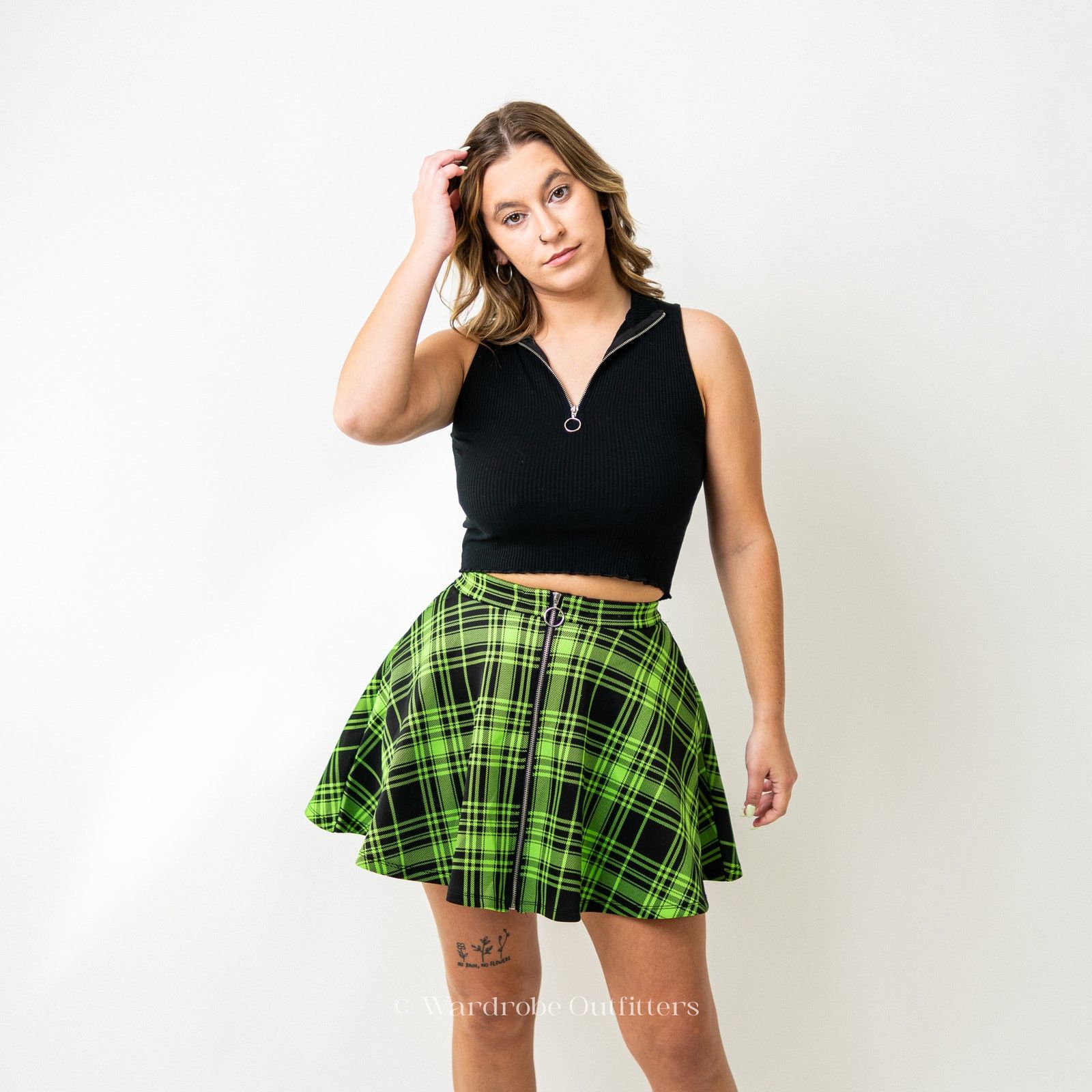 Designer Hot Topic Plaid Grunge Punk Mini Skirt Size 26" / US 2 / IT 38 - 2 Thumbnail