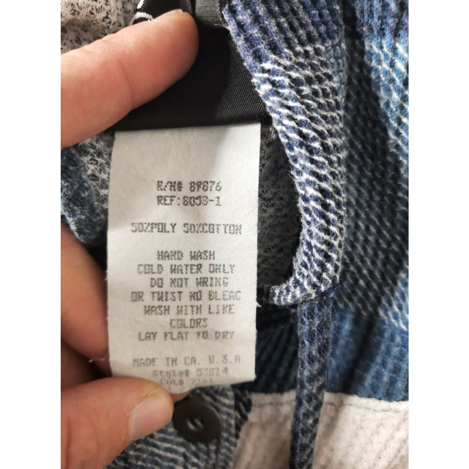 Vintage VINTAGE 90s Thermal Waffle Check Button Up SLEEVELESS HOODED SHIRT L USA S2S Womens Blue Grunge 90s Vest Size L / US 10 / IT 46 - 4 Thumbnail