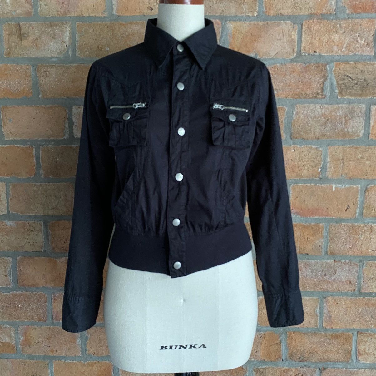 Designer × Japanese Brand Cryx punkY2K style pockets black shirt Size S / US 4 / IT 40 - 3 Thumbnail
