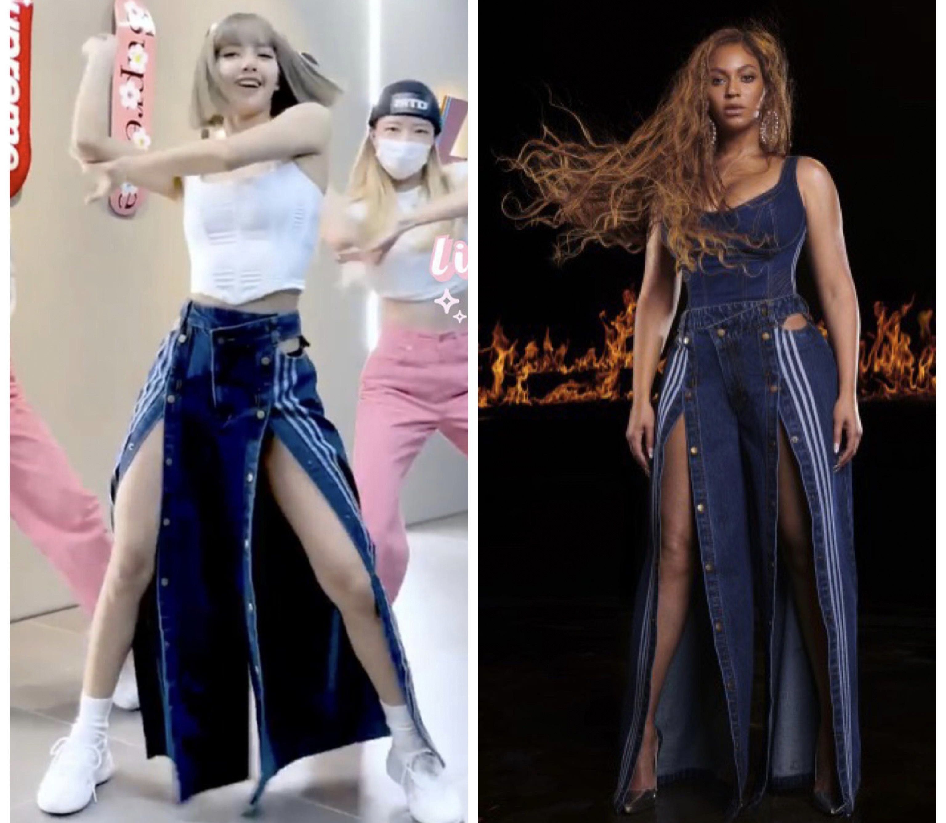 Adidas × If Six Was Nine Final Drop! adidas x Ivy Park Denim Wide-Leg Snap Pants Size US 36 / EU 52 - 2 Thumbnail