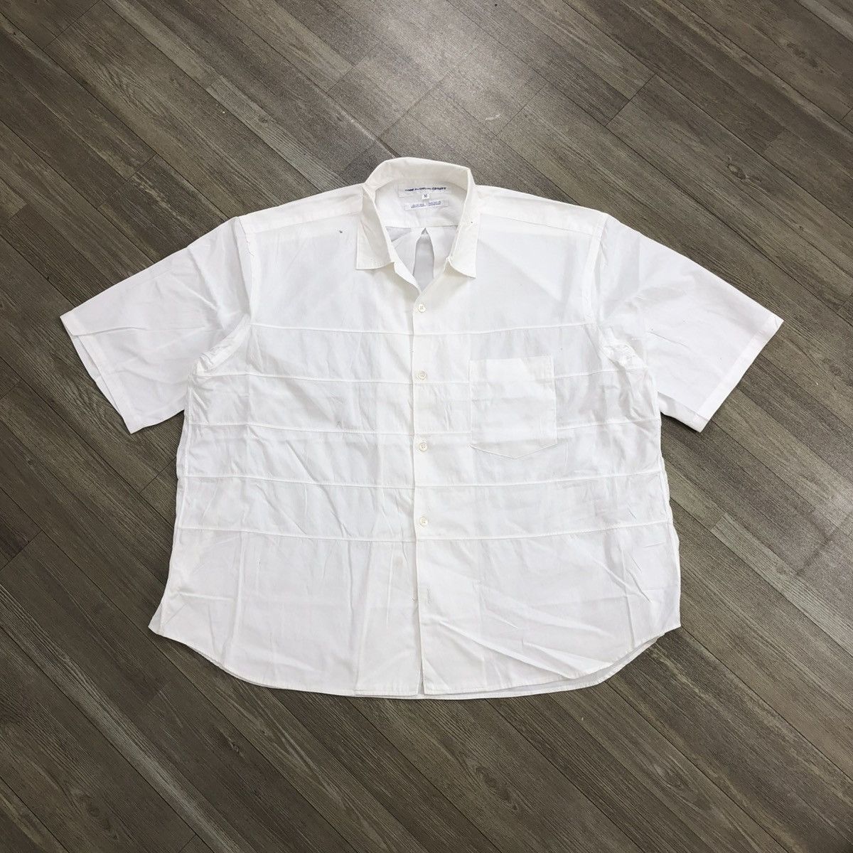 Comme des Garcons Homme 🇫🇷Vintage Comme des Garcons Shirt White Buntton Up Shirt Size US M / EU 48-50 / 2 - 1 Thumbnail