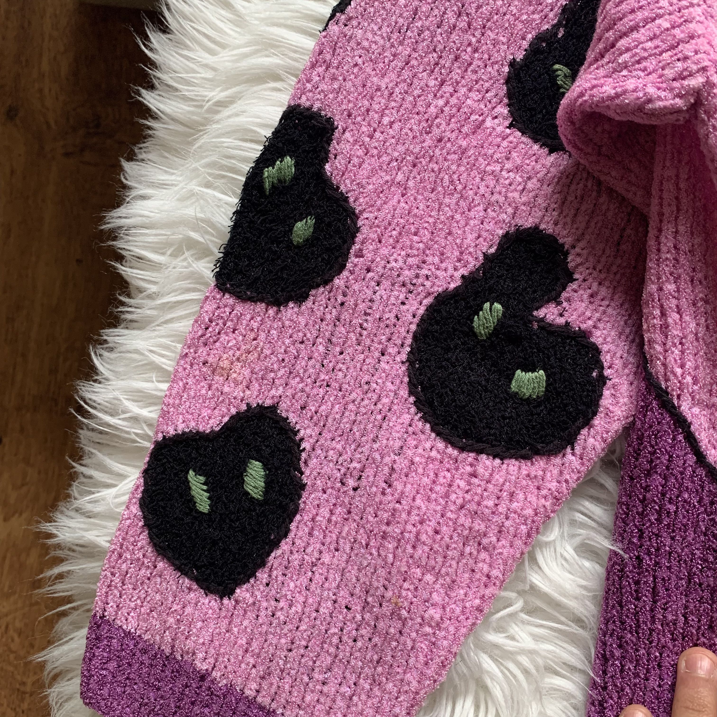 Japanese Brand × Yoshiyuki Konishi 80s Boar Intarsia Pink Hand-Knit Sweater Size US S / EU 44-46 / 1 - 5 Thumbnail