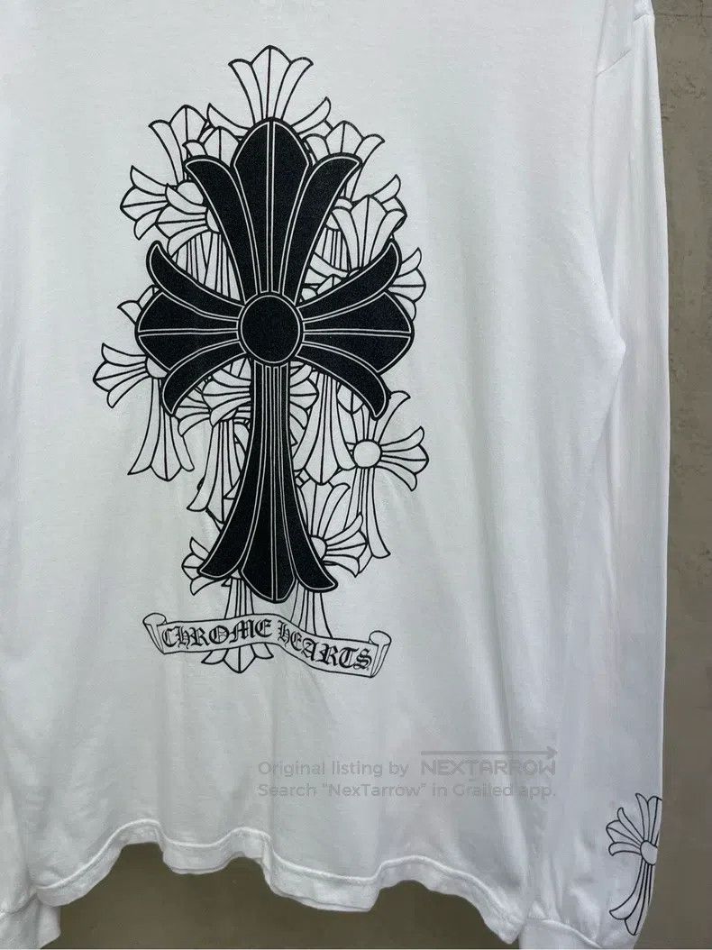 Chrome Hearts CHROME HEARTS Size M White Scroll Phantom Cross Long-Sleeve Size US M / EU 48-50 / 2 - 3 Thumbnail