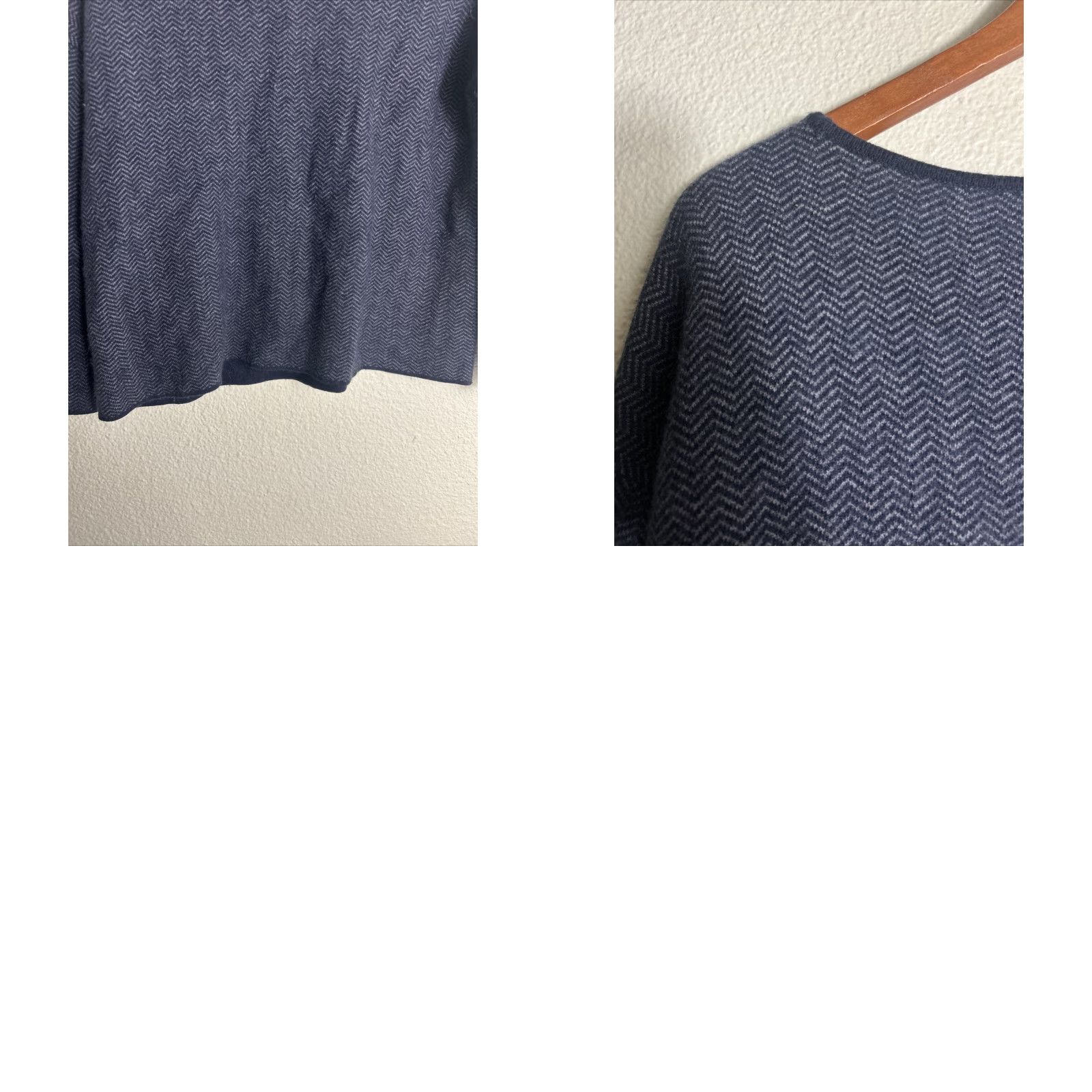 J. Jill J. Jill Wearever Pullover Sweater S Petite Gray Herringbone Wool Blend Womens Size S / US 4 / IT 40 - 10 Thumbnail