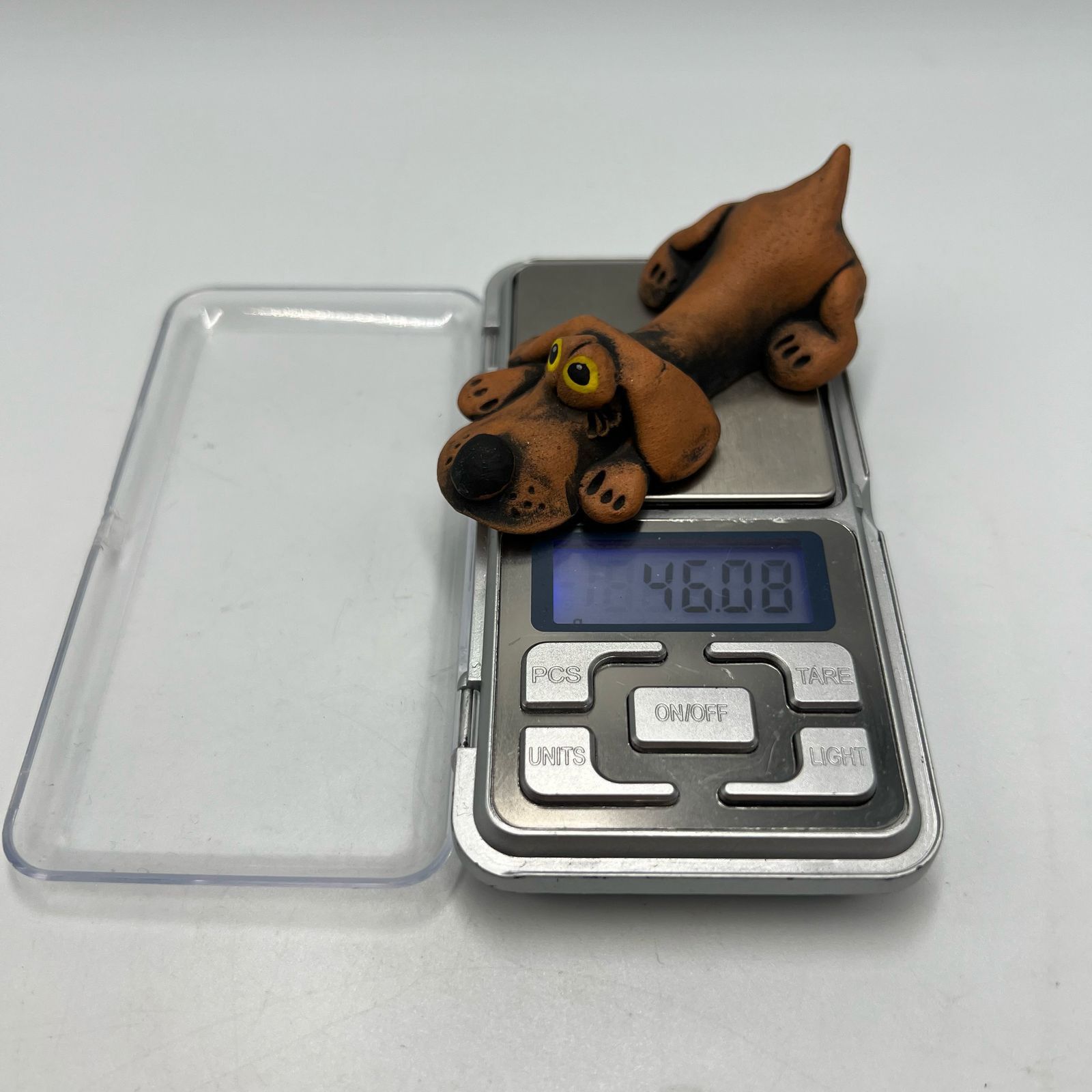 Vintage Vintage Small Dog Figurine Brown Ceramic Handmade Size ONE SIZE - 8 Thumbnail