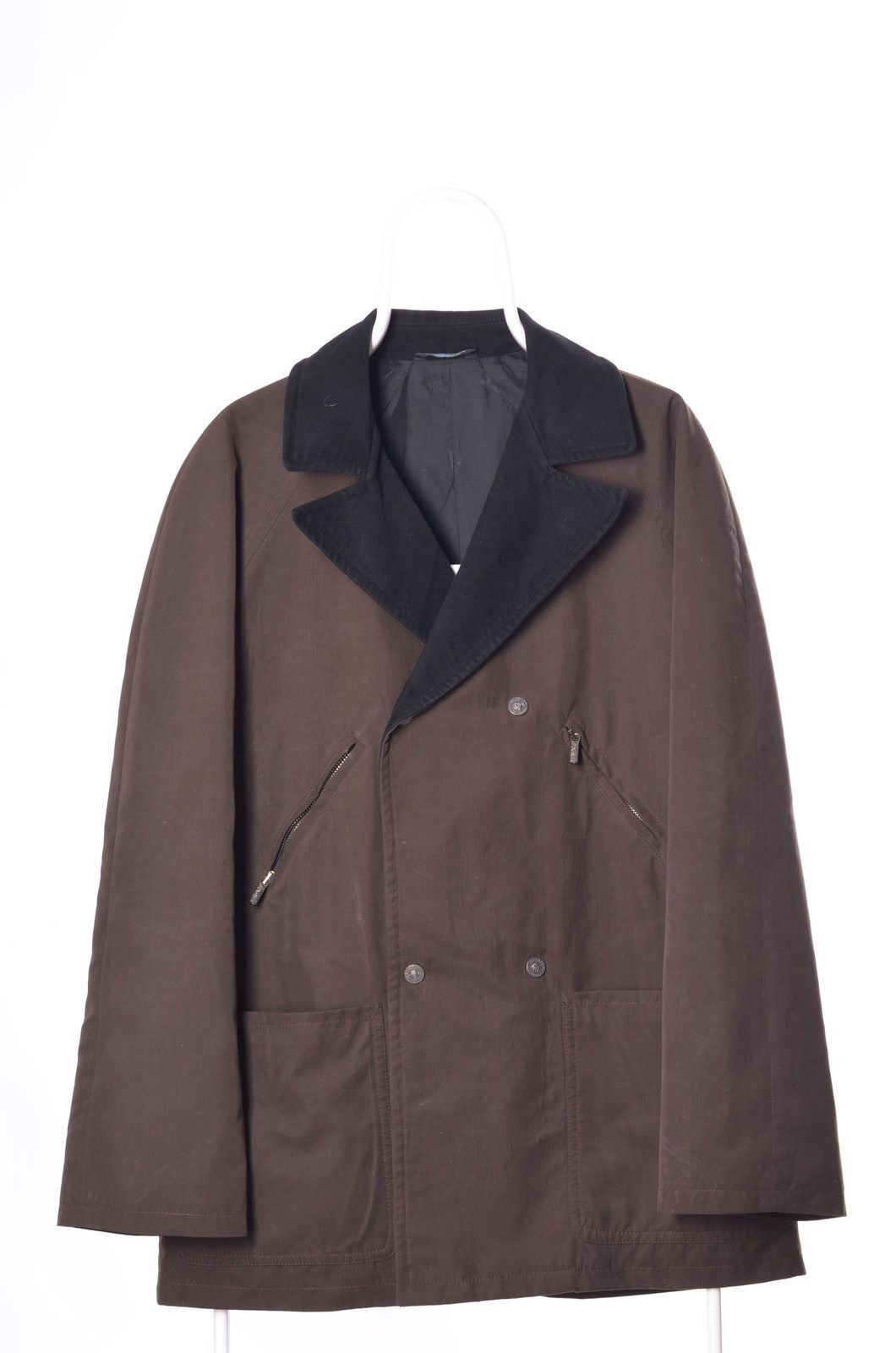 image of Versace Classic Lightweight Trench Coat Jacket Size M in Brown, Men's