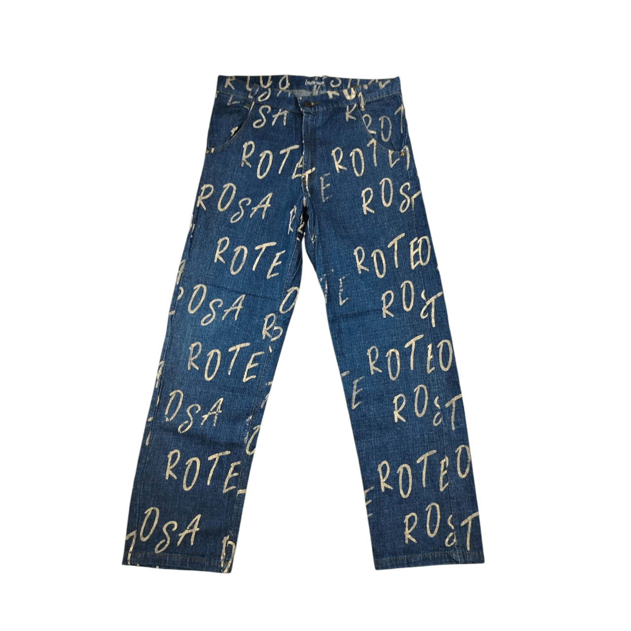 Japanese Brand Rote Rosa AllOver Print Jeans Size 34" / US 12 / IT 48 - 1 Thumbnail