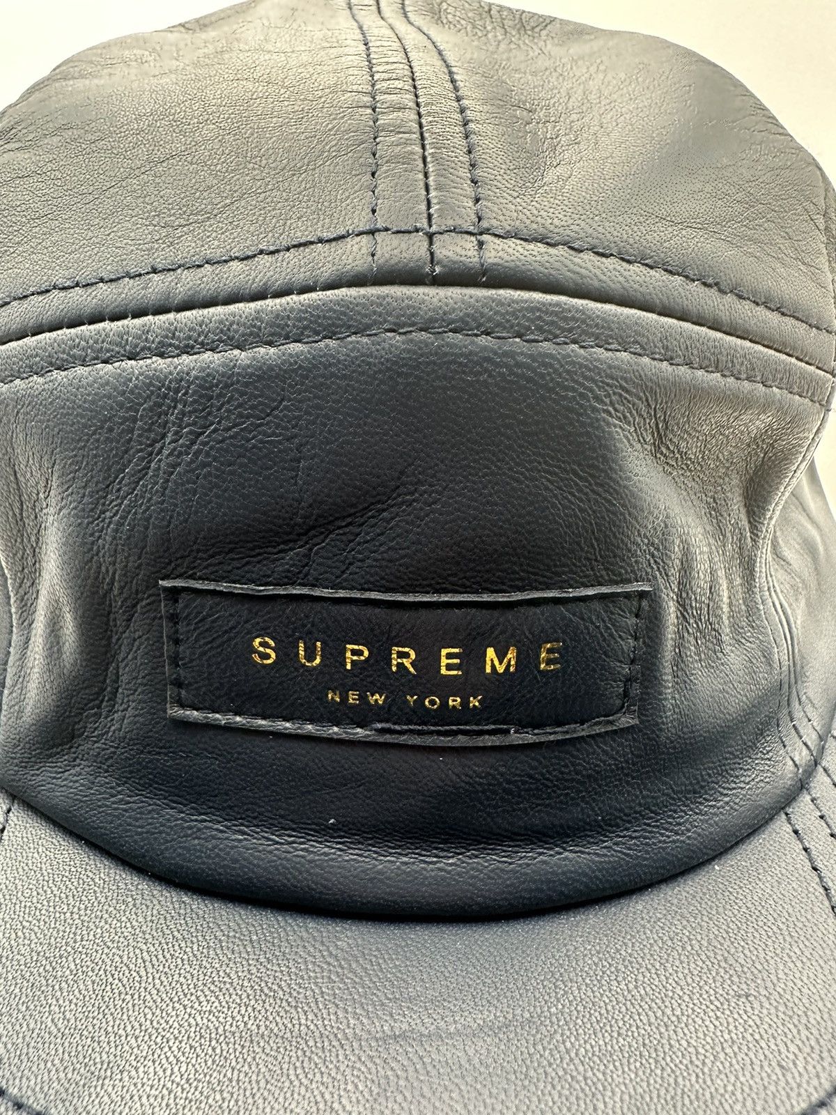 Supreme Supreme Leather Camp Cap Size ONE SIZE - 4 Thumbnail