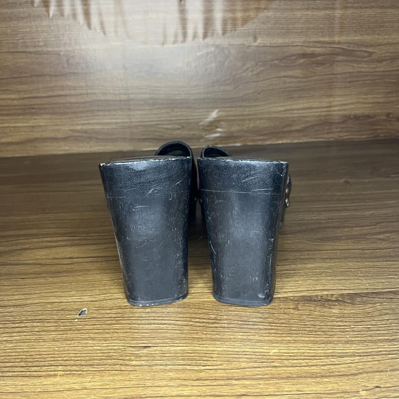 L.E.I. L.E.I. Dujour Y2k wooden black heeled platform sandal Size US 7 / IT 37 - 6 Thumbnail